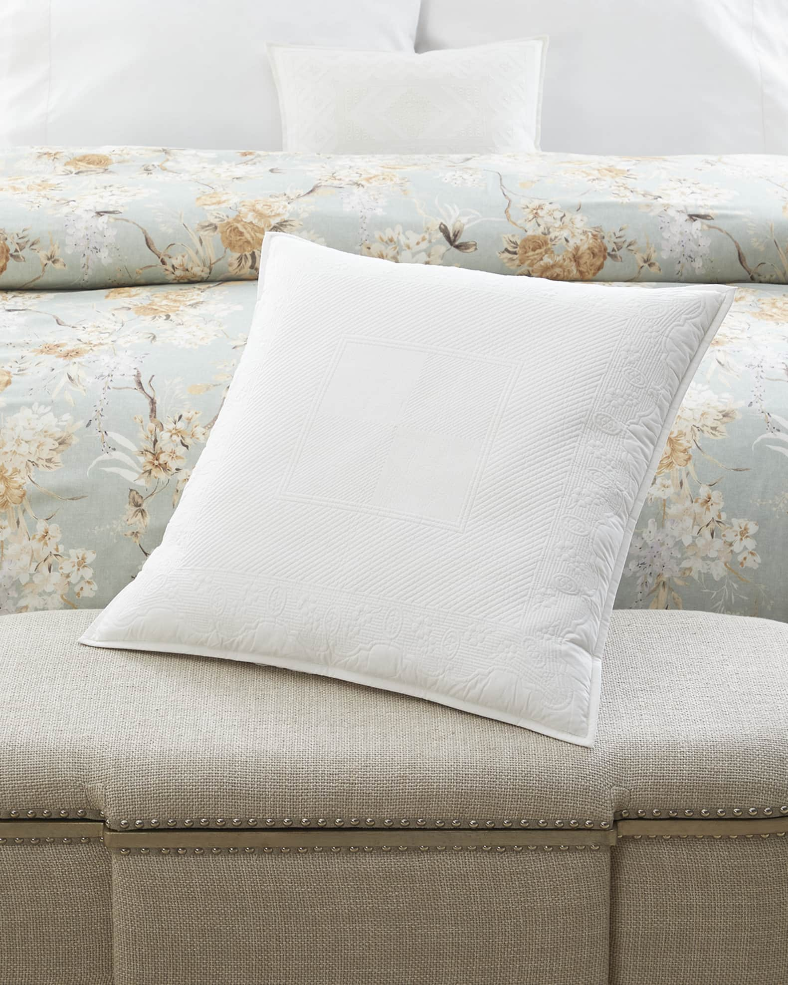 Austin Horn Collection Elizabeth Velvet Euro Sham, 26Sq.