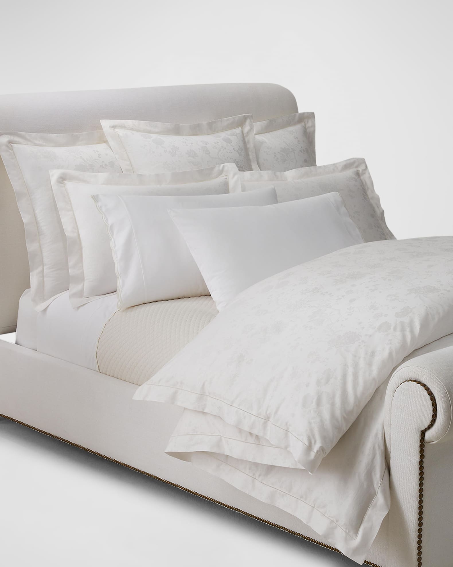 Ralph Lauren Home Organic Cotton Bethany Jacquard Duvet Cover , KING
