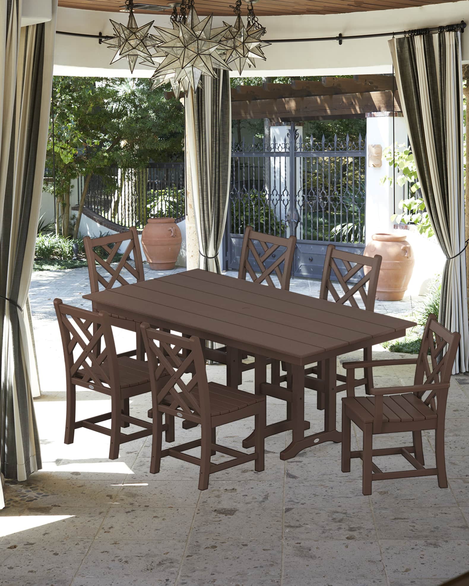 POLYWOOD Chippendale 7Piece Farmhouse Dining Set Horchow