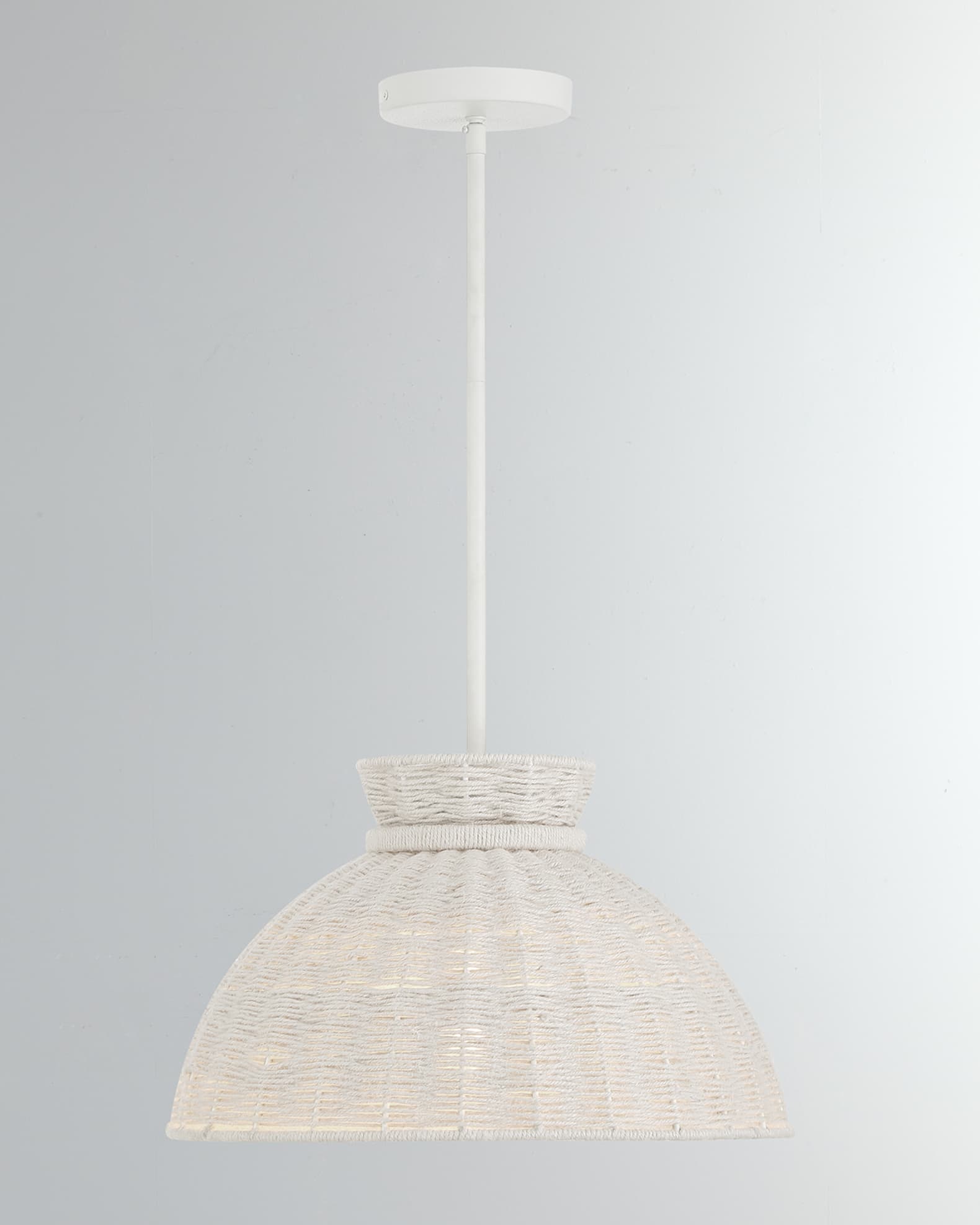Crystorama Reese 1-Light Matte White Pendant, 16"