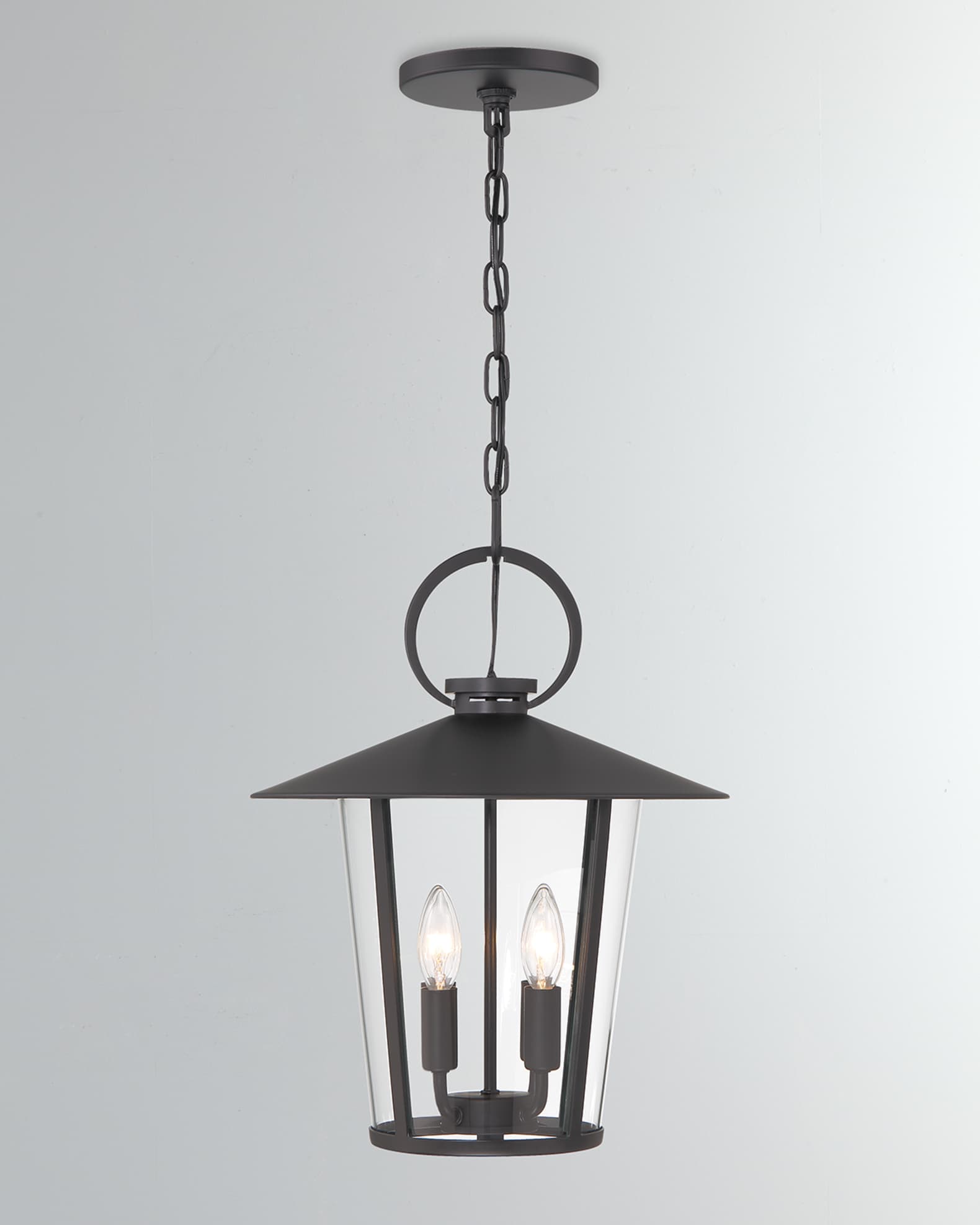 Crystorama Andover 4Light Matte Black Outdoor Chandelier Horchow