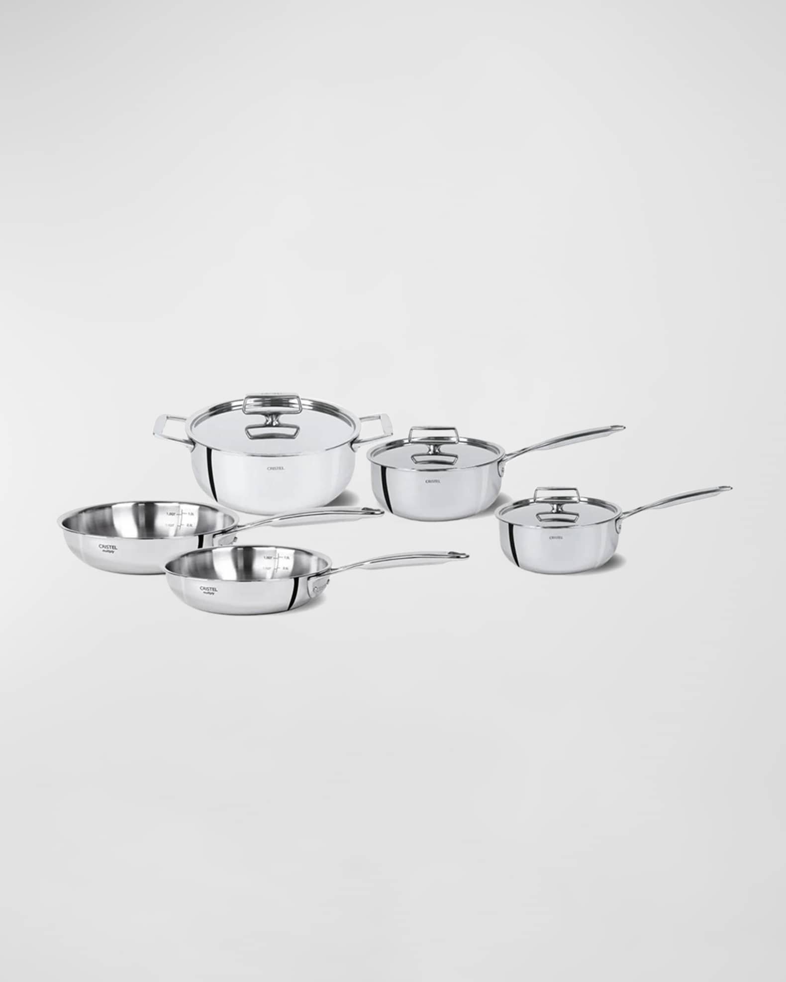 CRISTEL Castel Pro Ultraply 8-Piece Stainless Steel Cookware Set