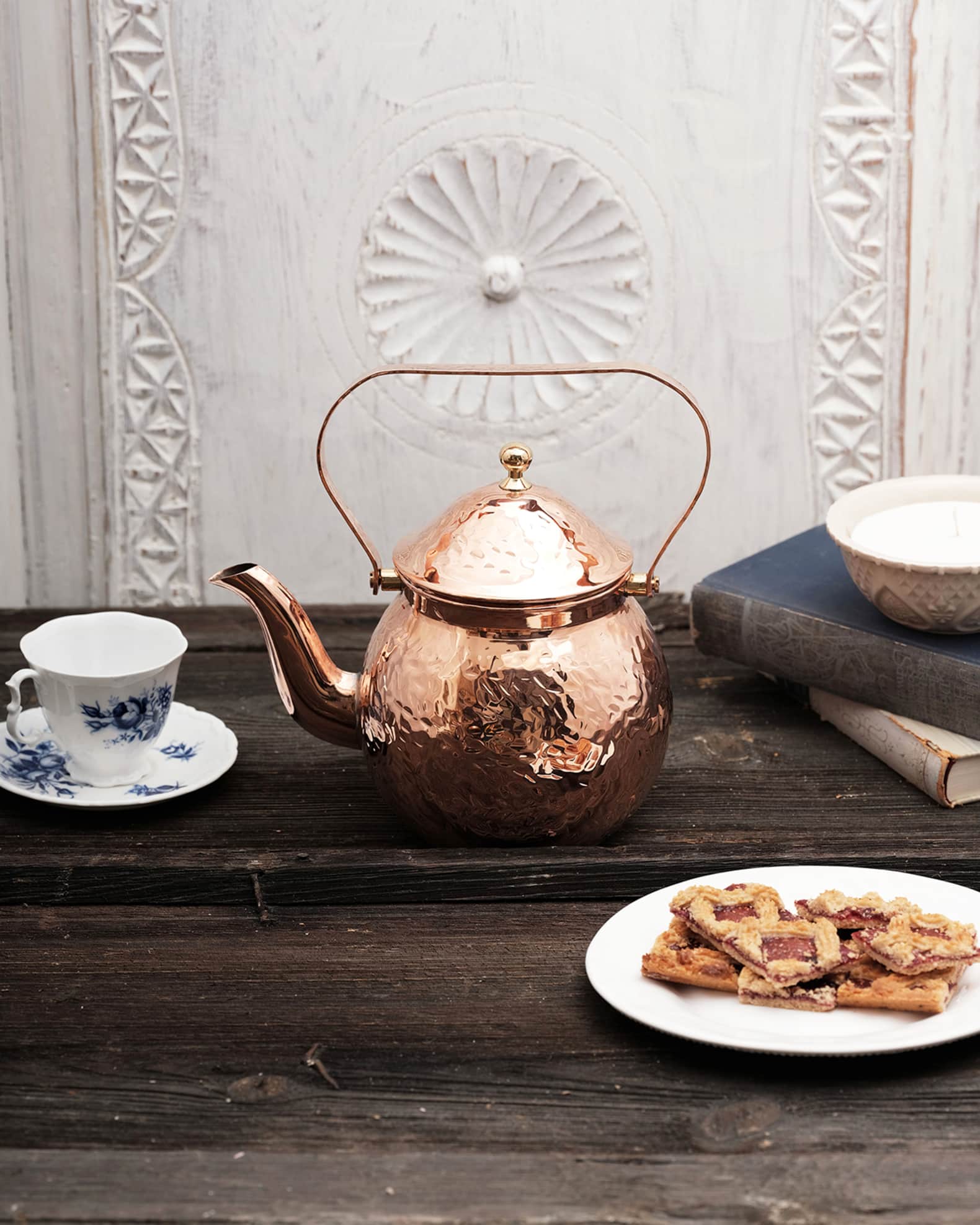 Copper tea set top