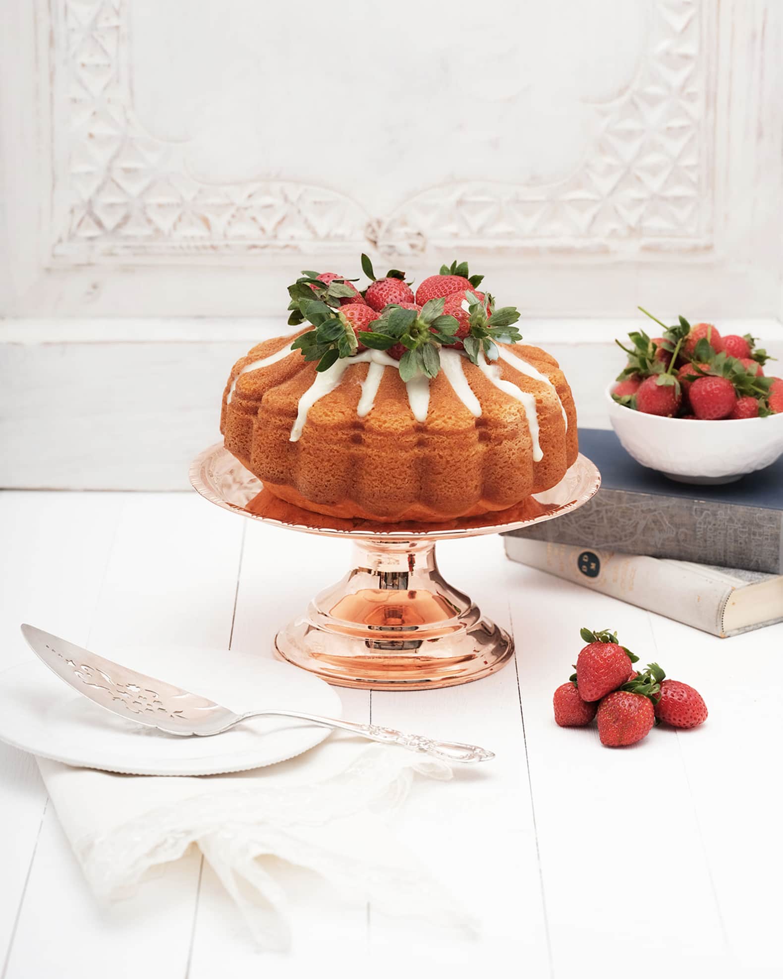 Copper cake stand shop