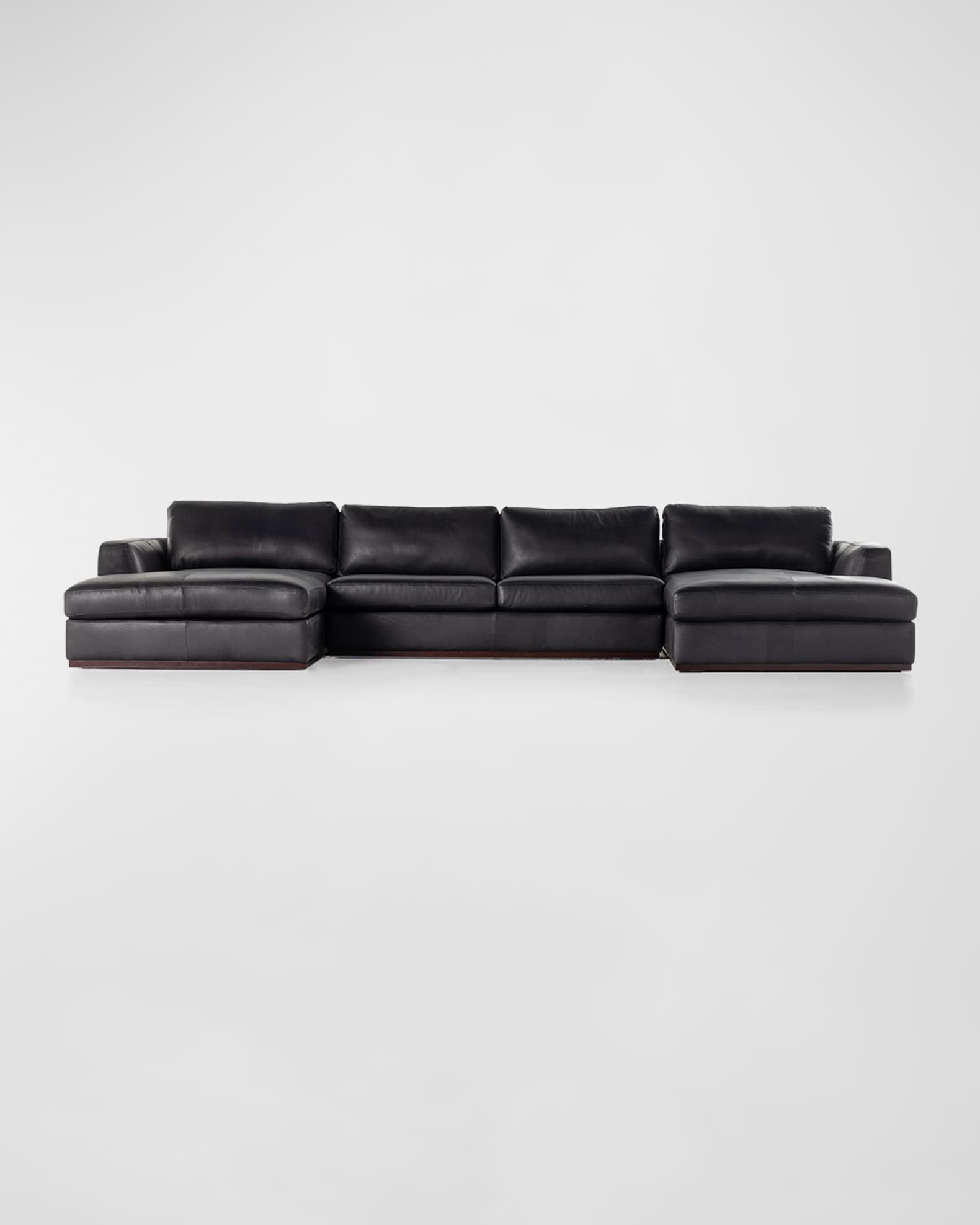 Four hands leather deals sectional