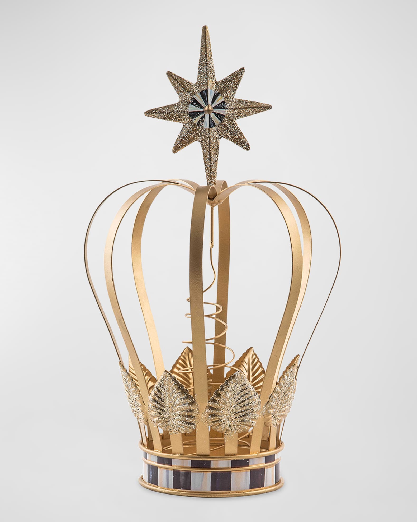 MacKenzieChilds Glam Up Crown Christmas Tree Topper Horchow
