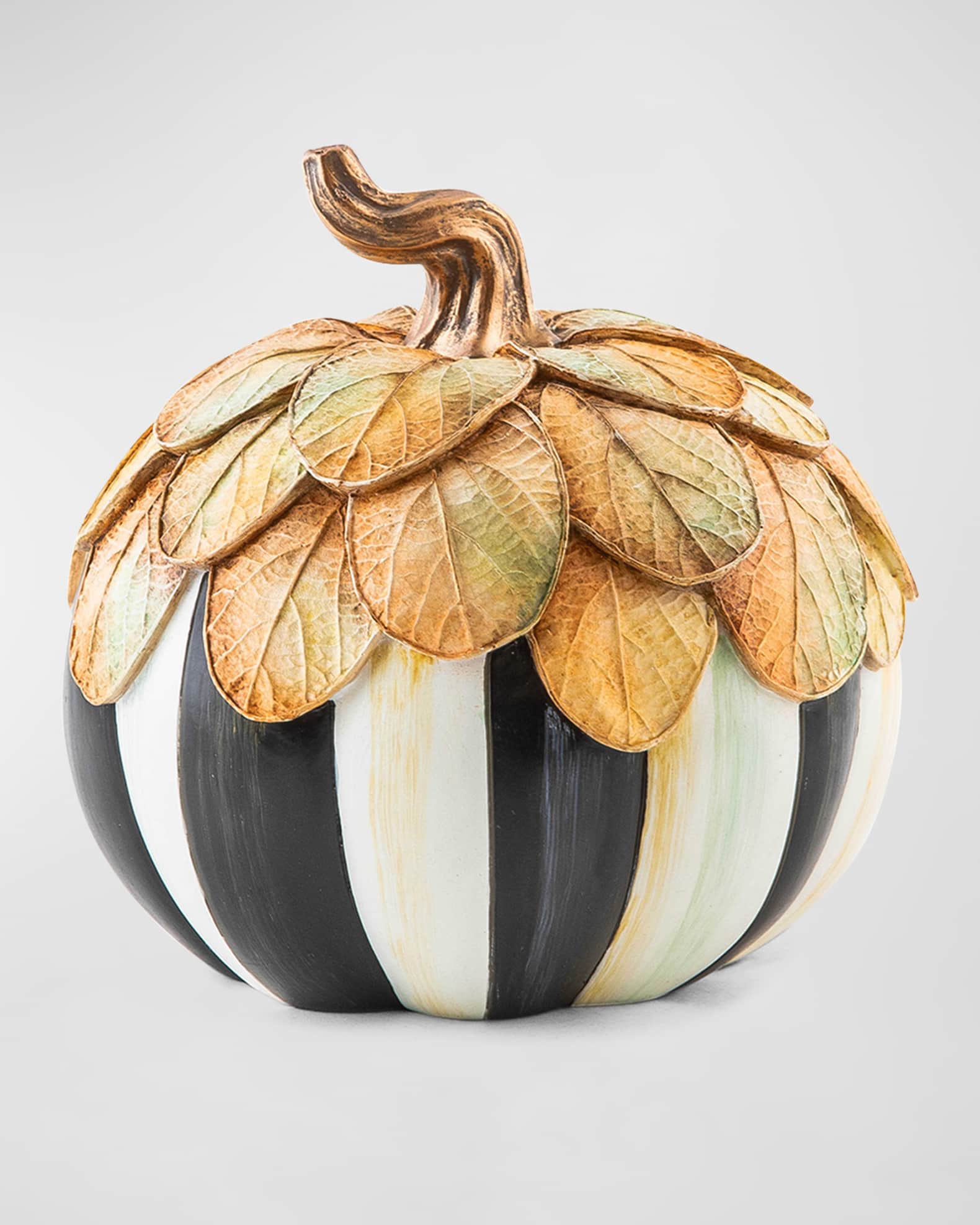 MacKenzie Childs Natural Foliage Pumpkin Mini Horchow