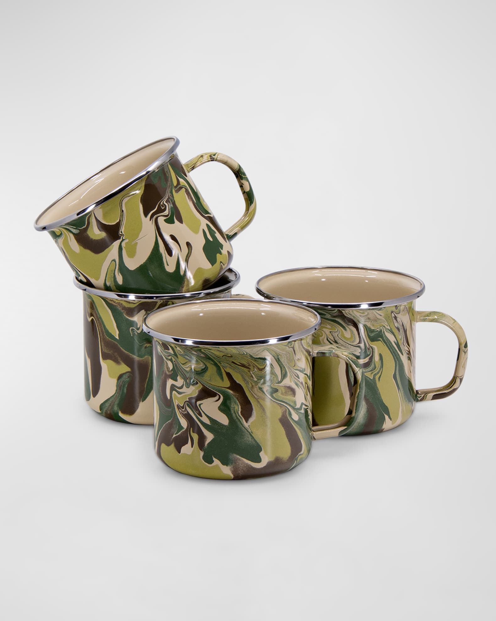 Enamel Camouflage Mug Set