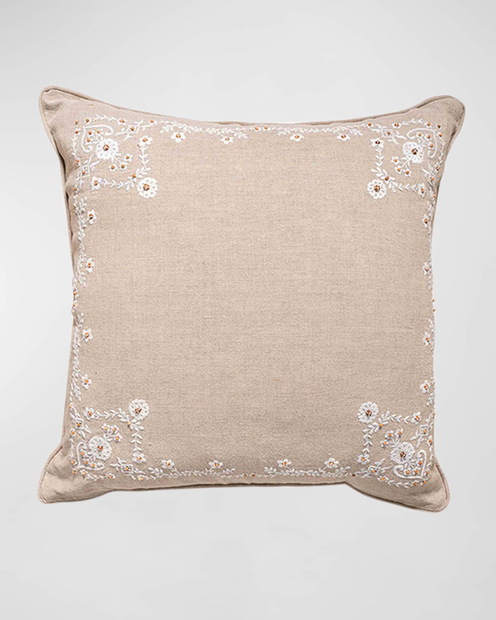 Juliska Heidi Embroidered Pillow, 18" Square