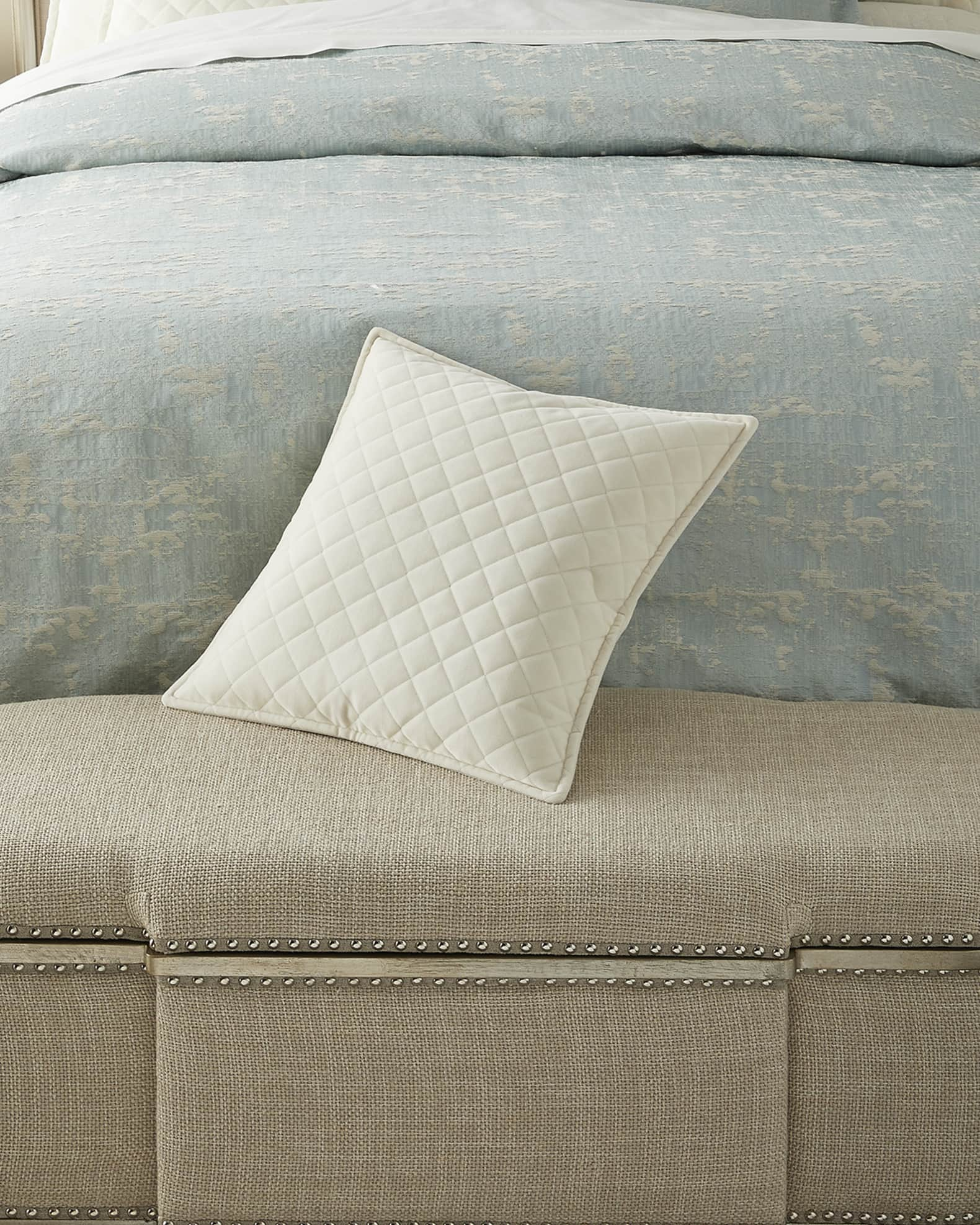 Quilted Velvet Lumbar Pillow