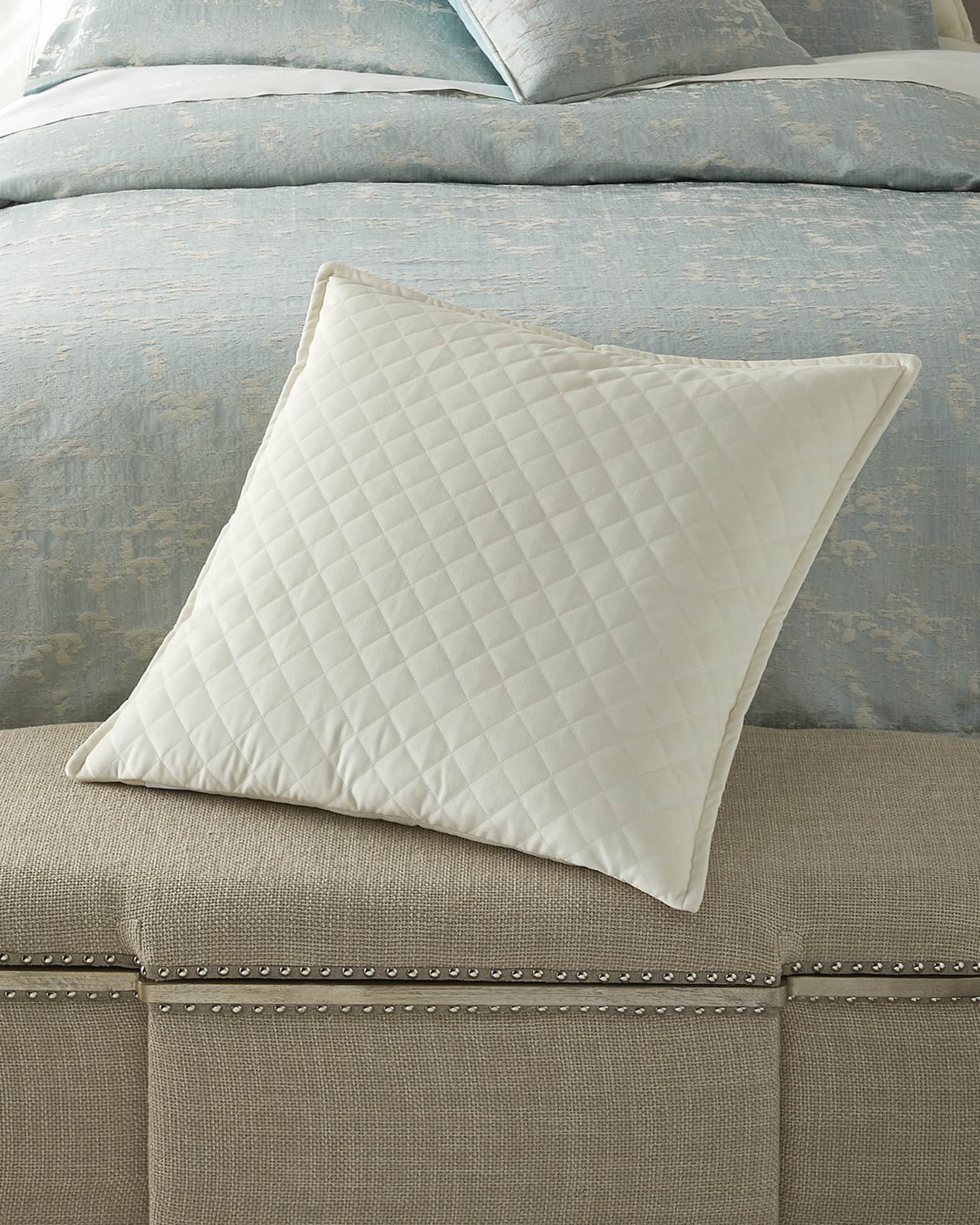 Olivia Quido Ava Quilted Velvet Euro Sham