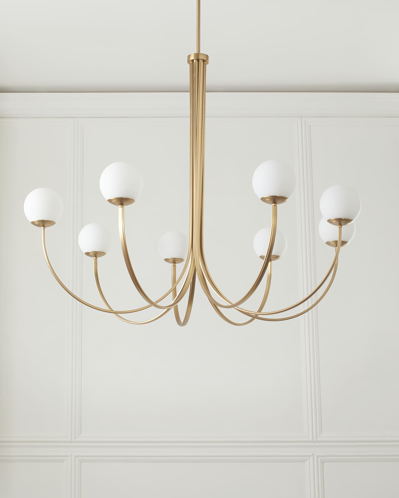 Caroline 8 Light Brushed Gold Chandelier 54