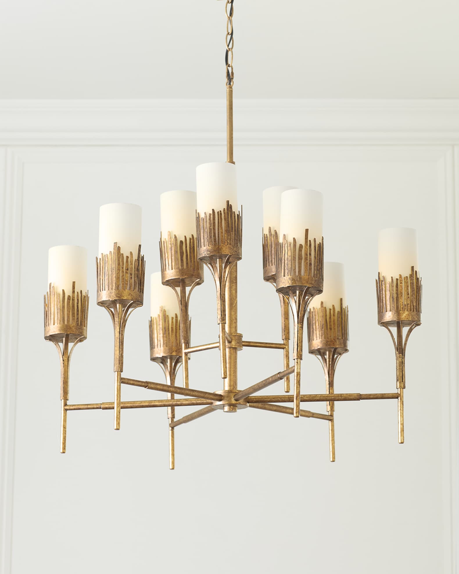 Gold leaves chandelier outlet