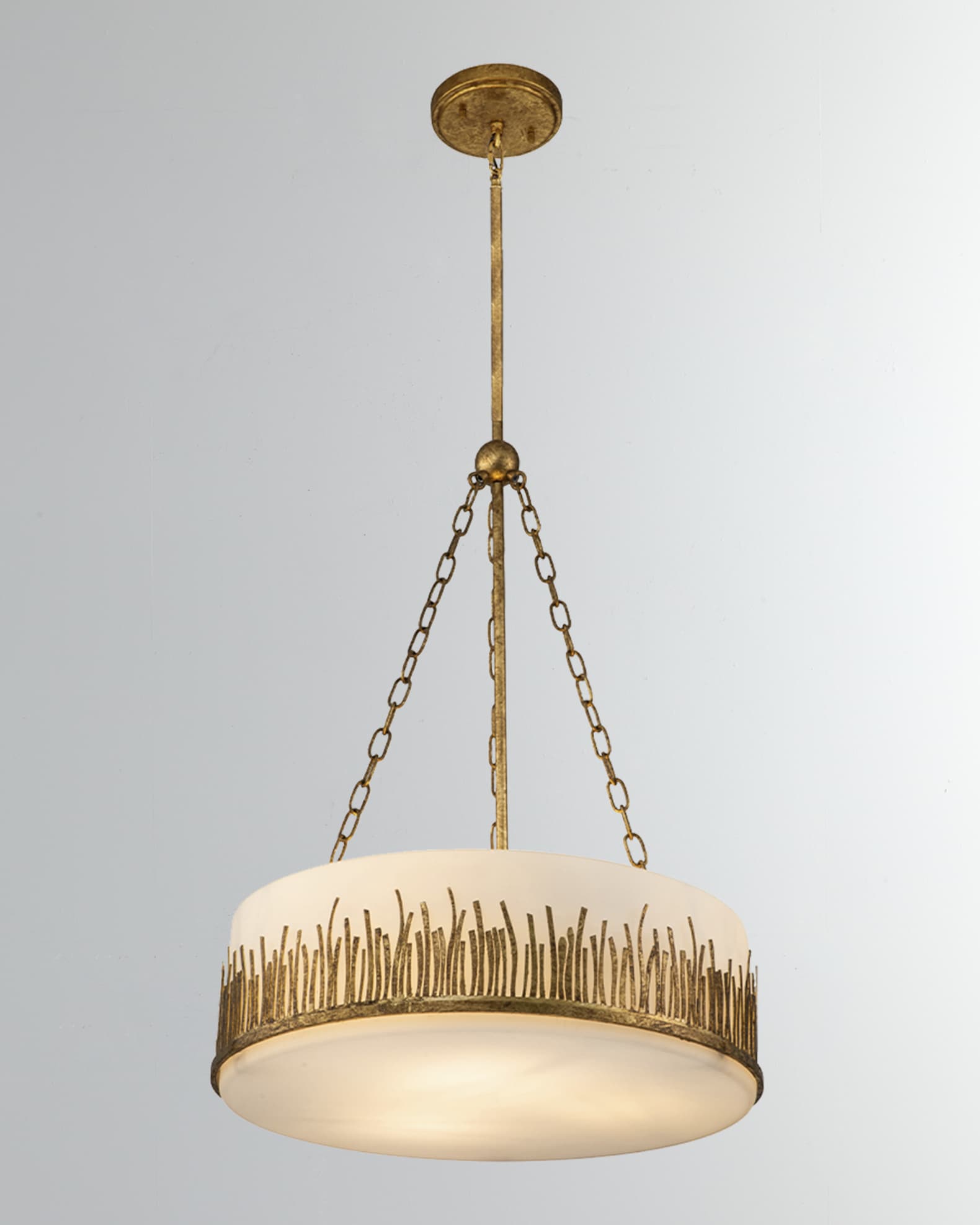 Lucas + McKearn Sawgrass Large Pendant Light, Gold Leaf