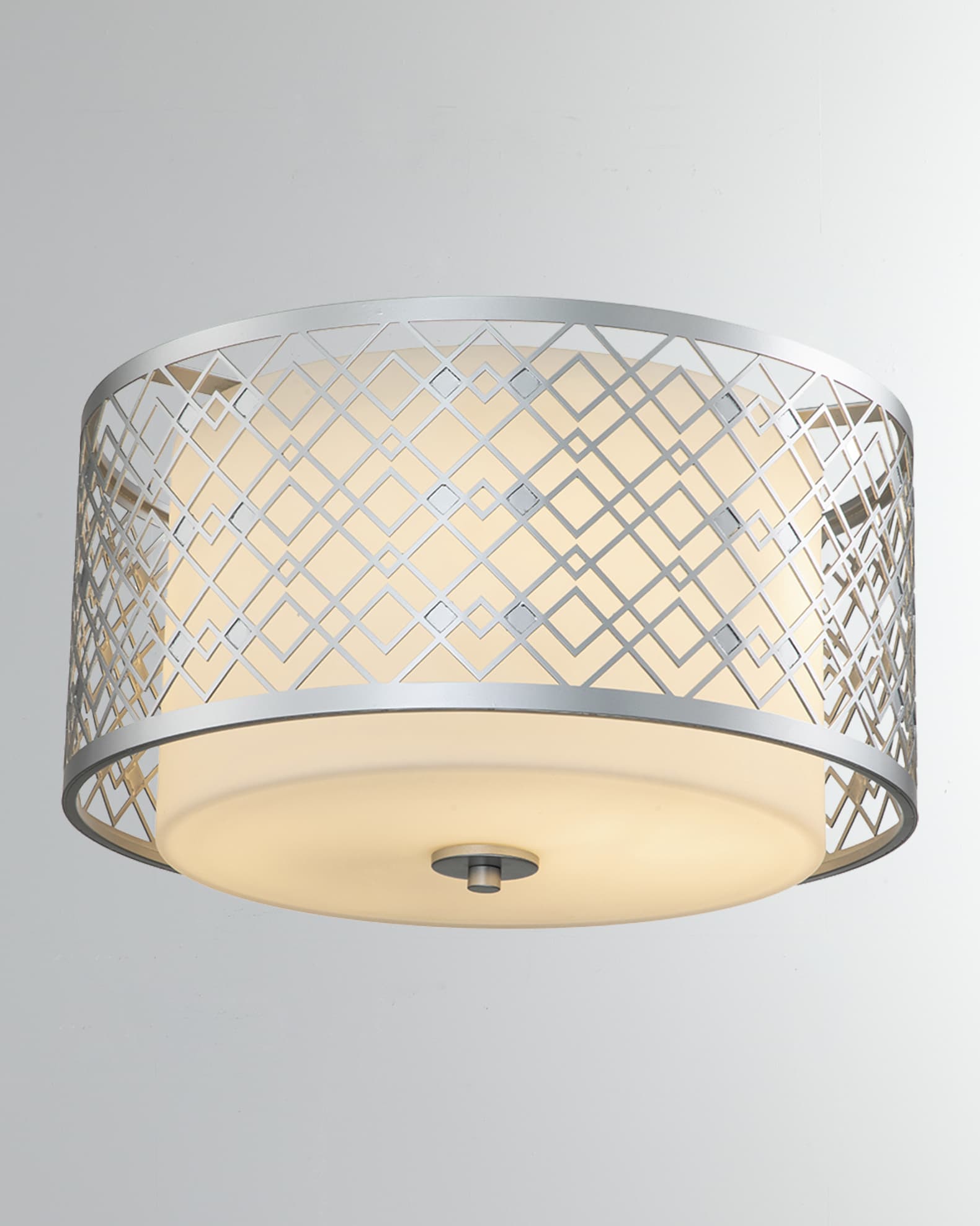 Lucas + McKearn Ziggy Flush Mount in Lacquered Silver 