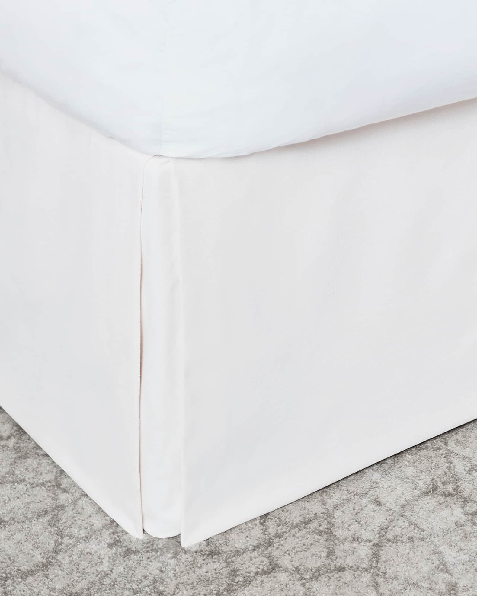 White bed skirt 12 inch drop best sale