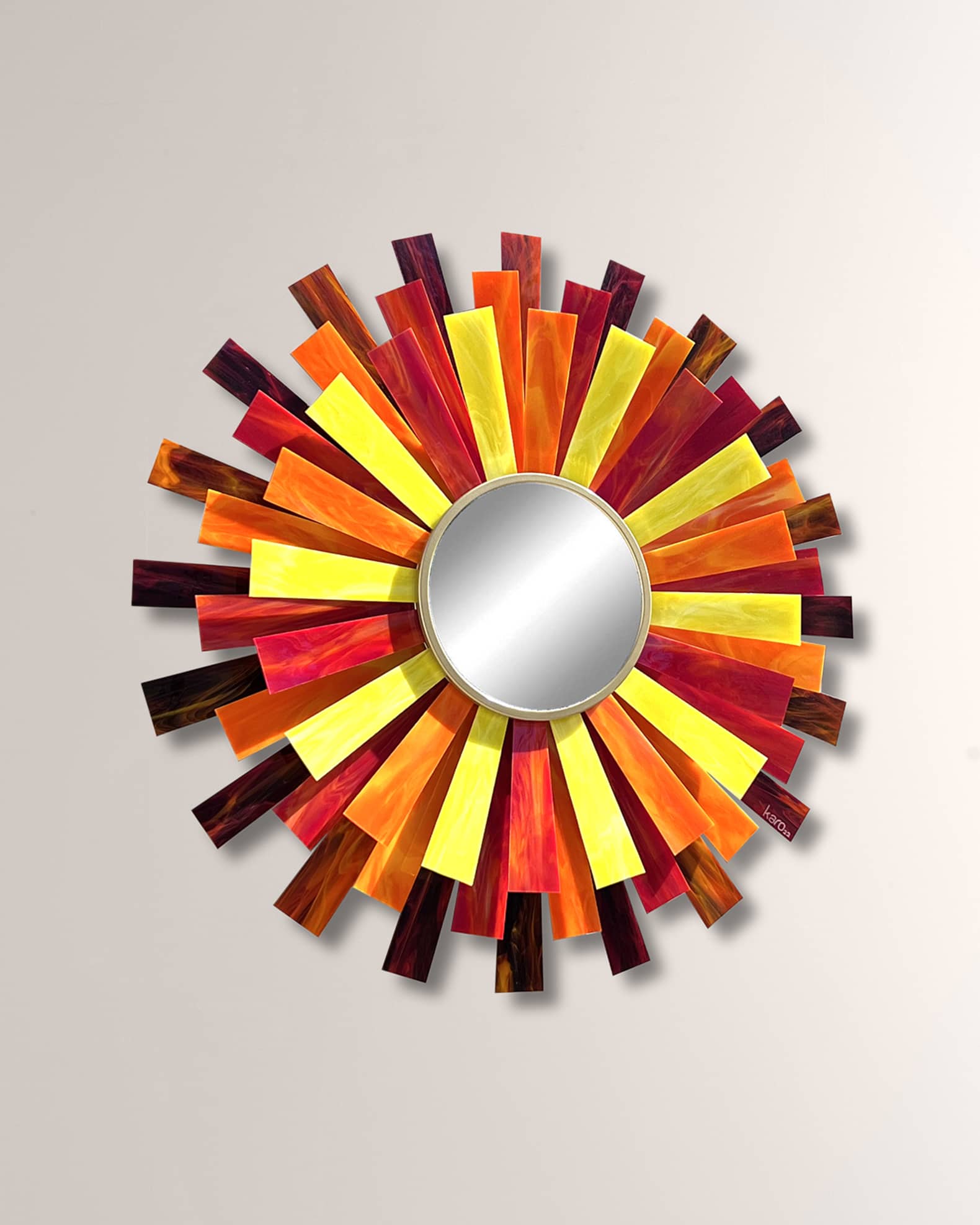 Karo Studios "Sunburst" Sculptural Wall Mirror - 37"