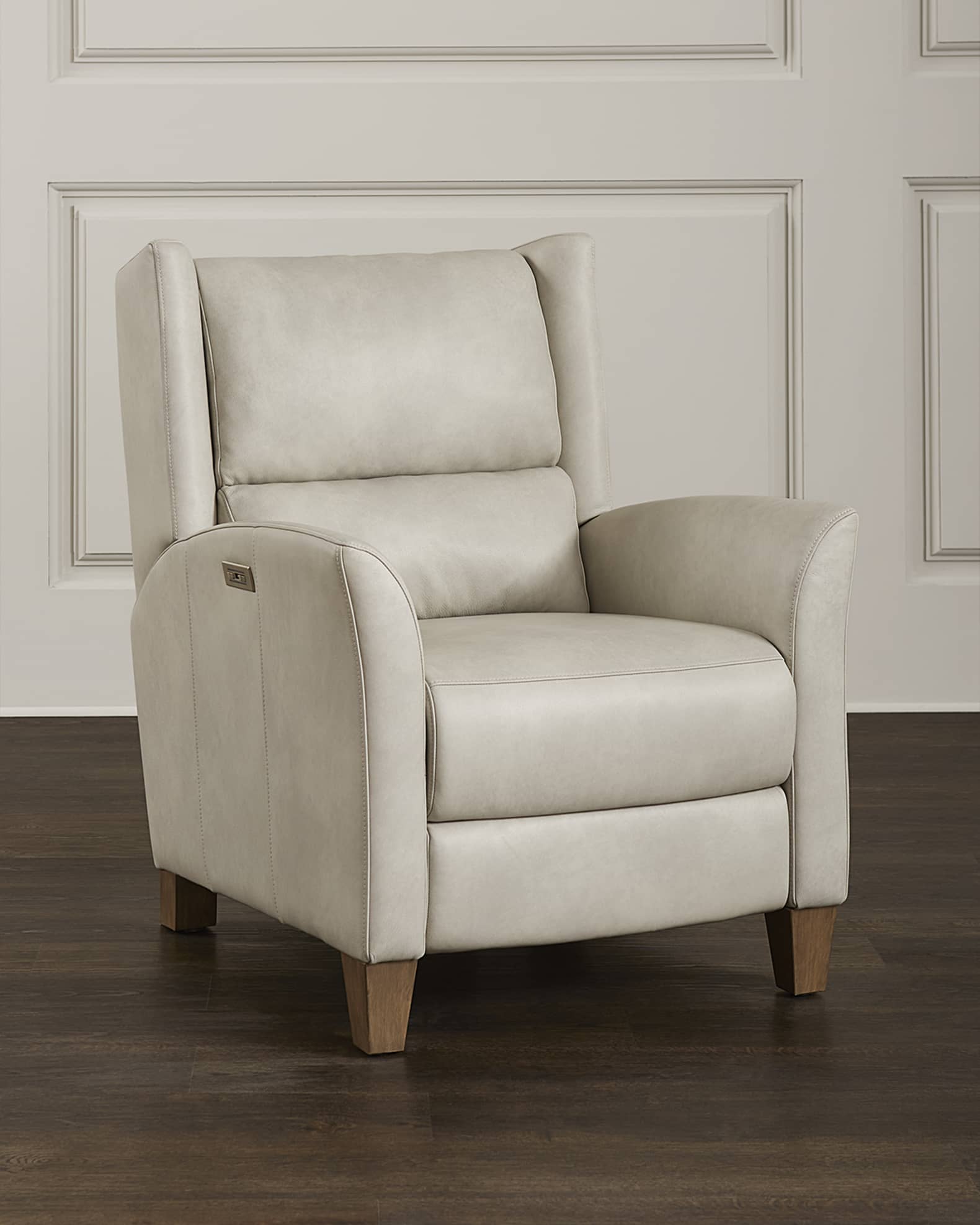 Bernhardt leather chair and ottoman discount