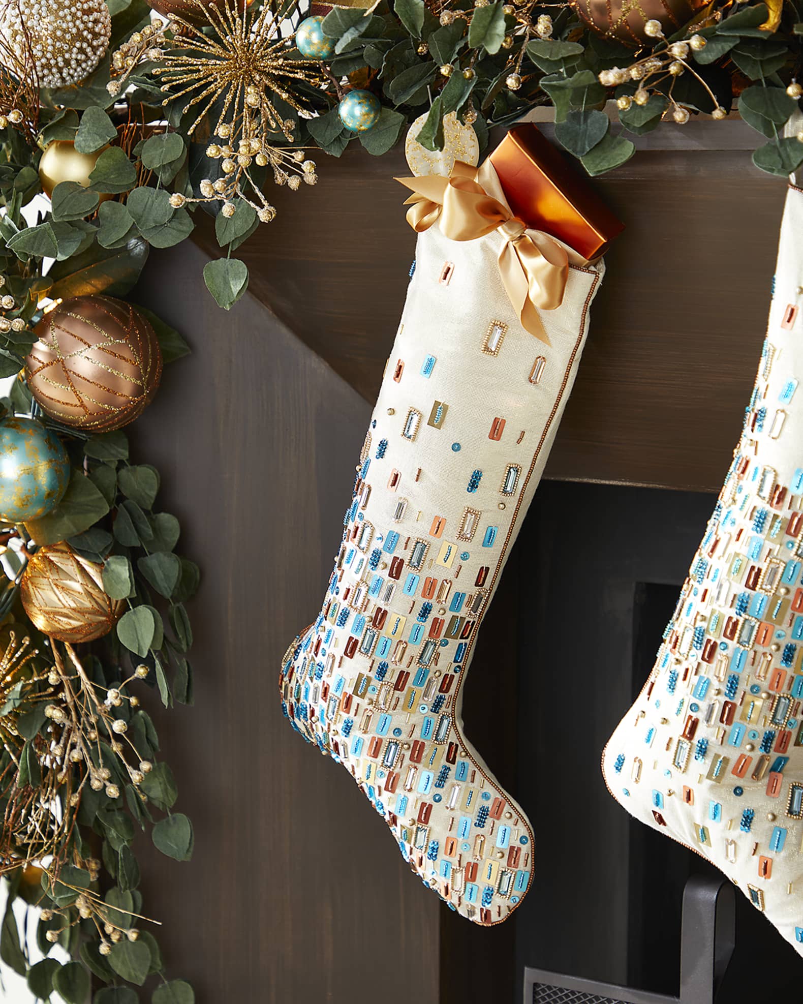 Kim Seybert Holiday Shimmer Christmas Stocking Horchow