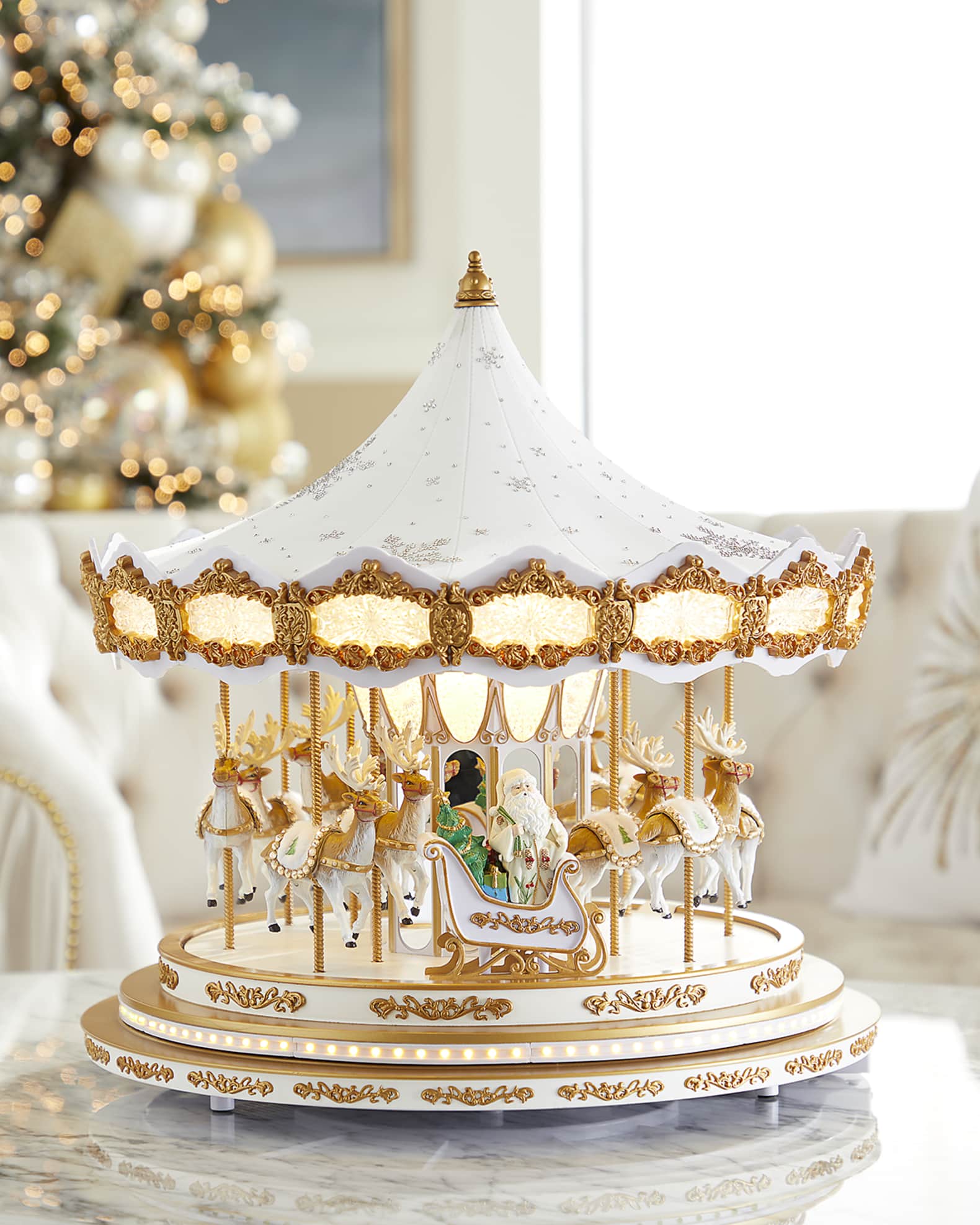 Mr Christmas Crystal Christmas Carousel Horchow