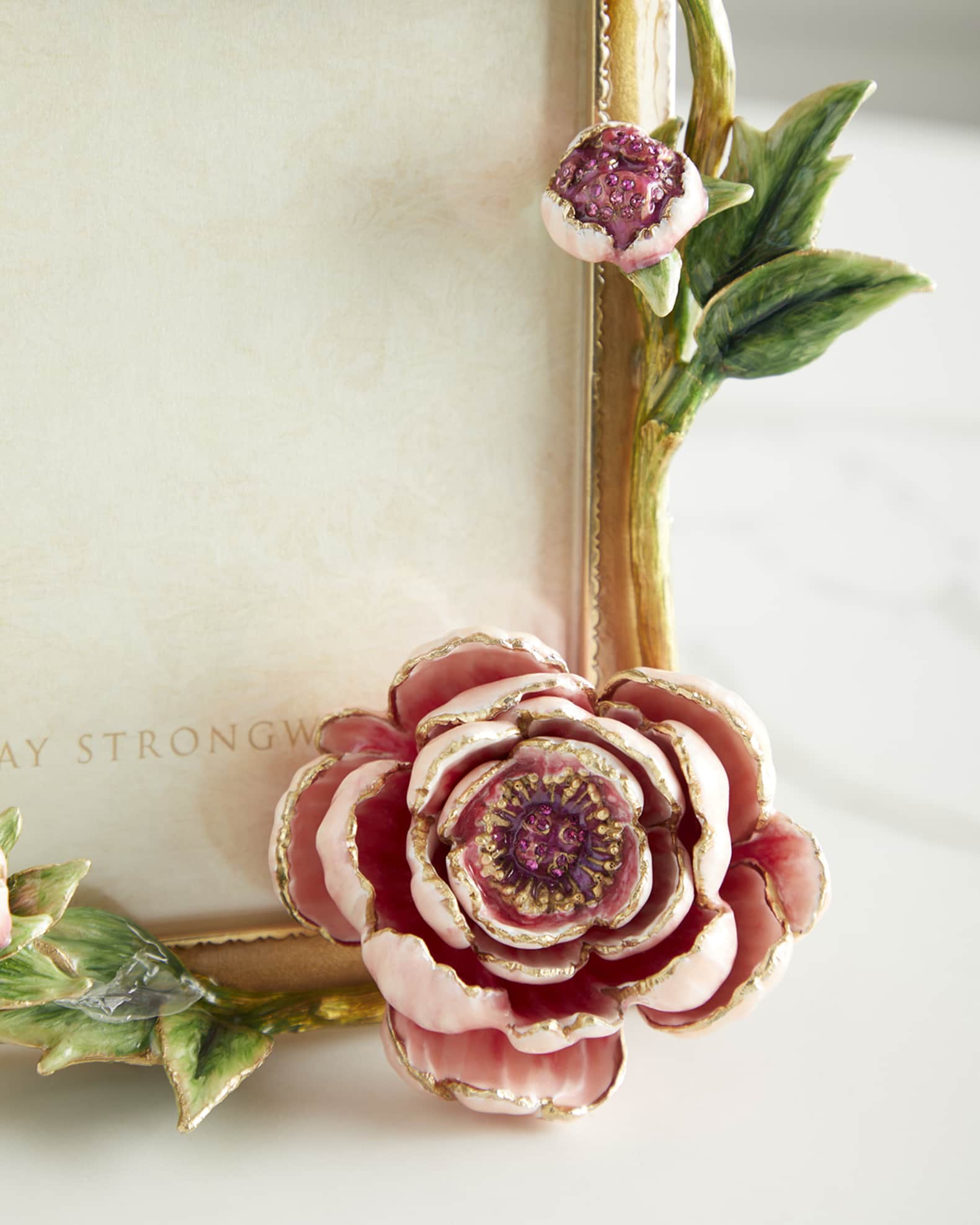 Jay Strongwater Peony Photo Frame, 5