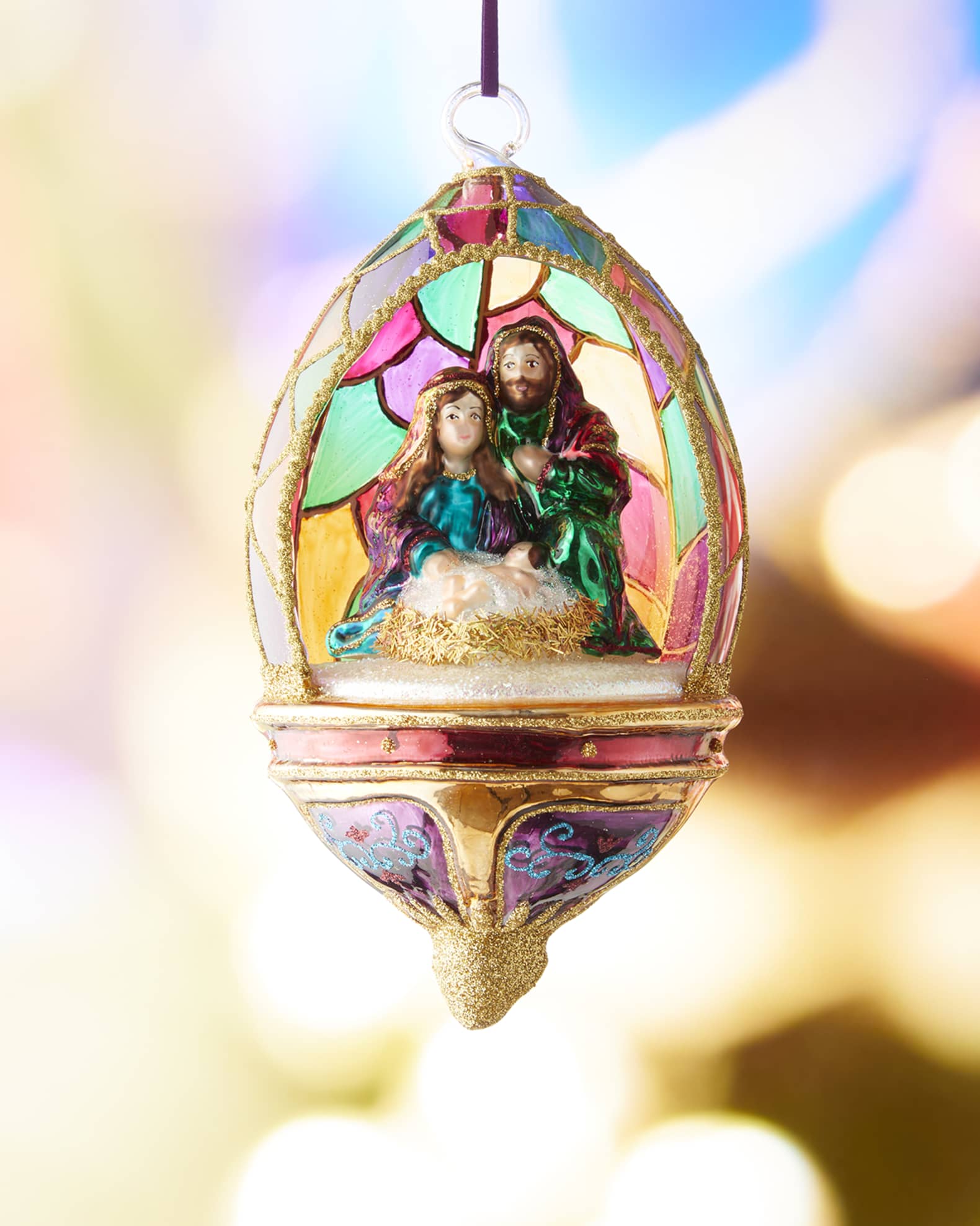 Neiman Marcus Holy Family Dome Christmas Ornament Horchow