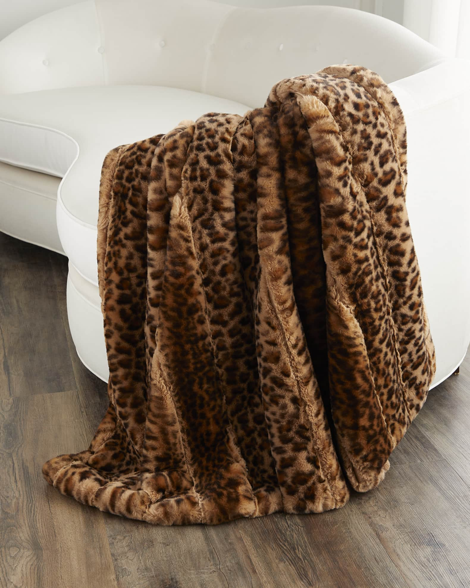 Donna Salyers' , Fabulous-Furs , Signature Faux Fur & Velvet 72 x 60 ,  Throw Blanket