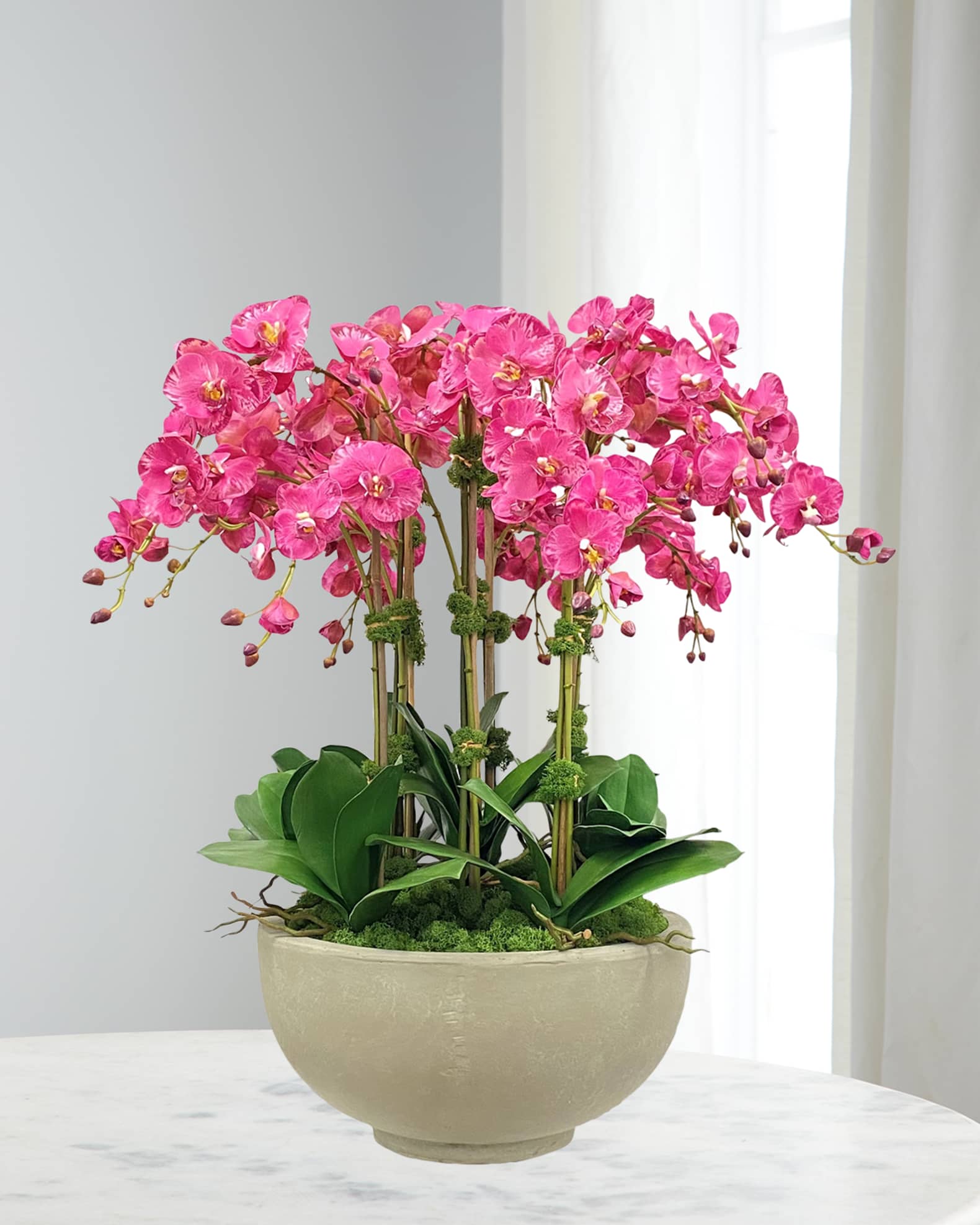 Winward Home Orchid Faux Floral Arrangement in Bowl