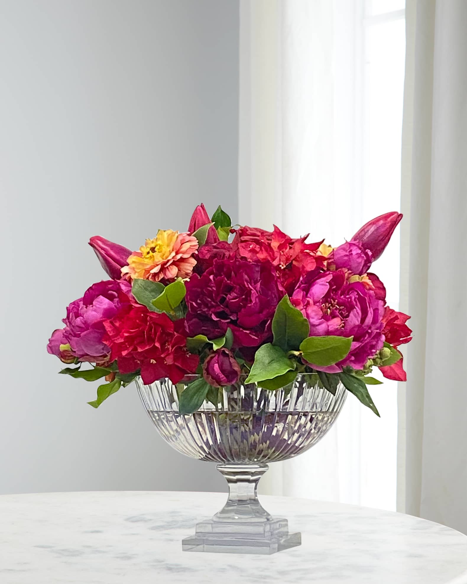 Winward Home Tulip & Peony in Cut Glass 