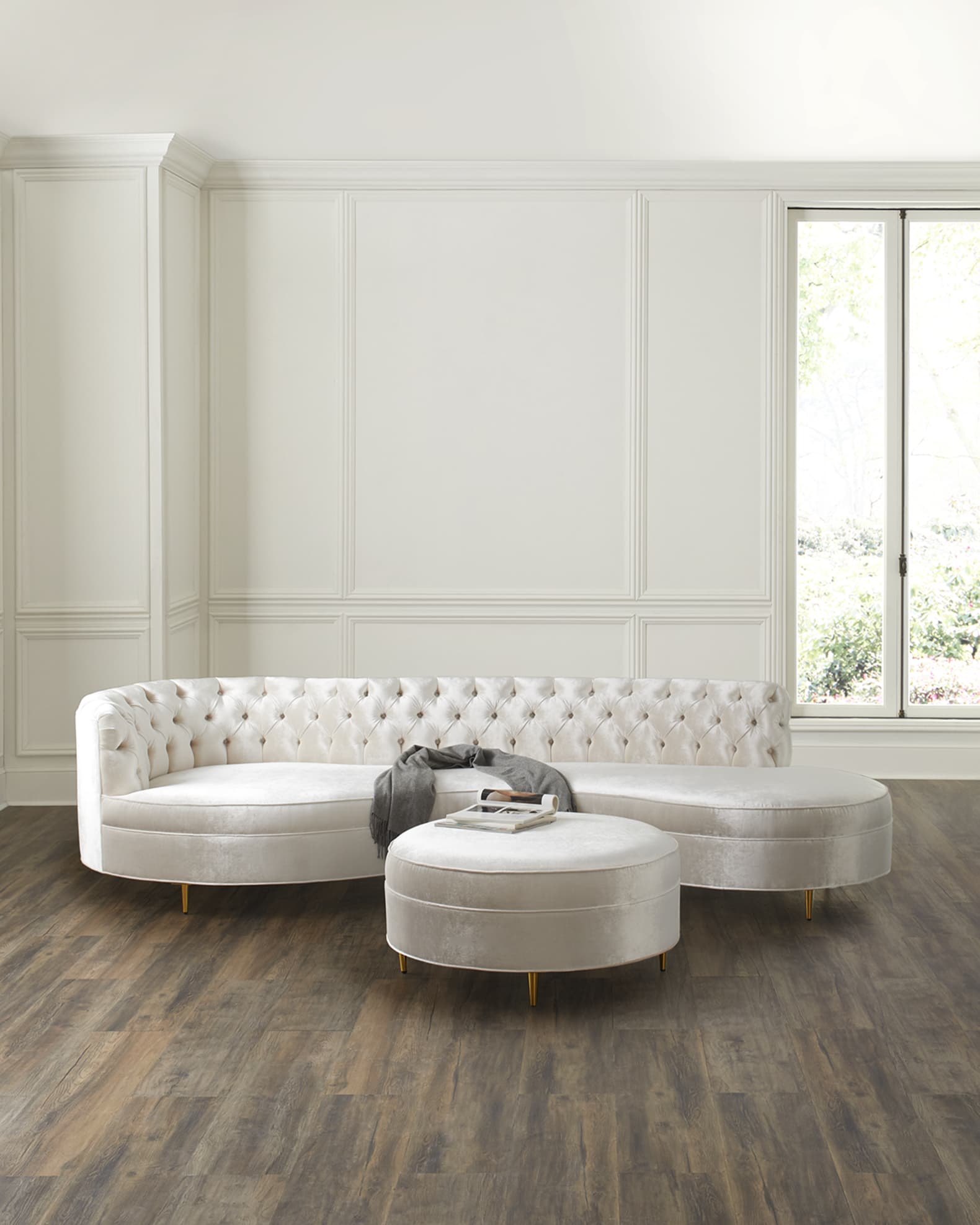 Round ottoman hot sale