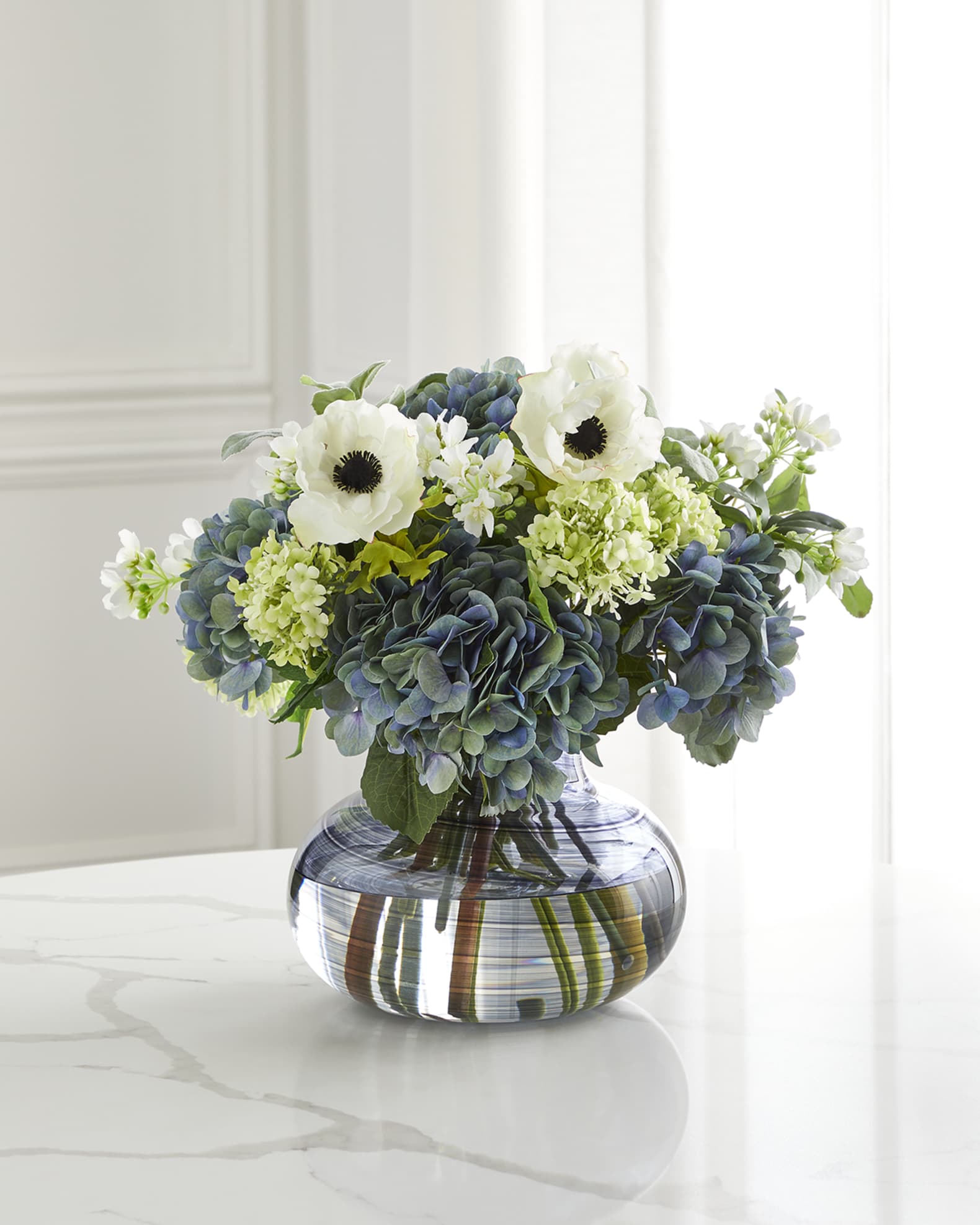 John-Richard Collection Sapphire Blue Floral Arrangement 