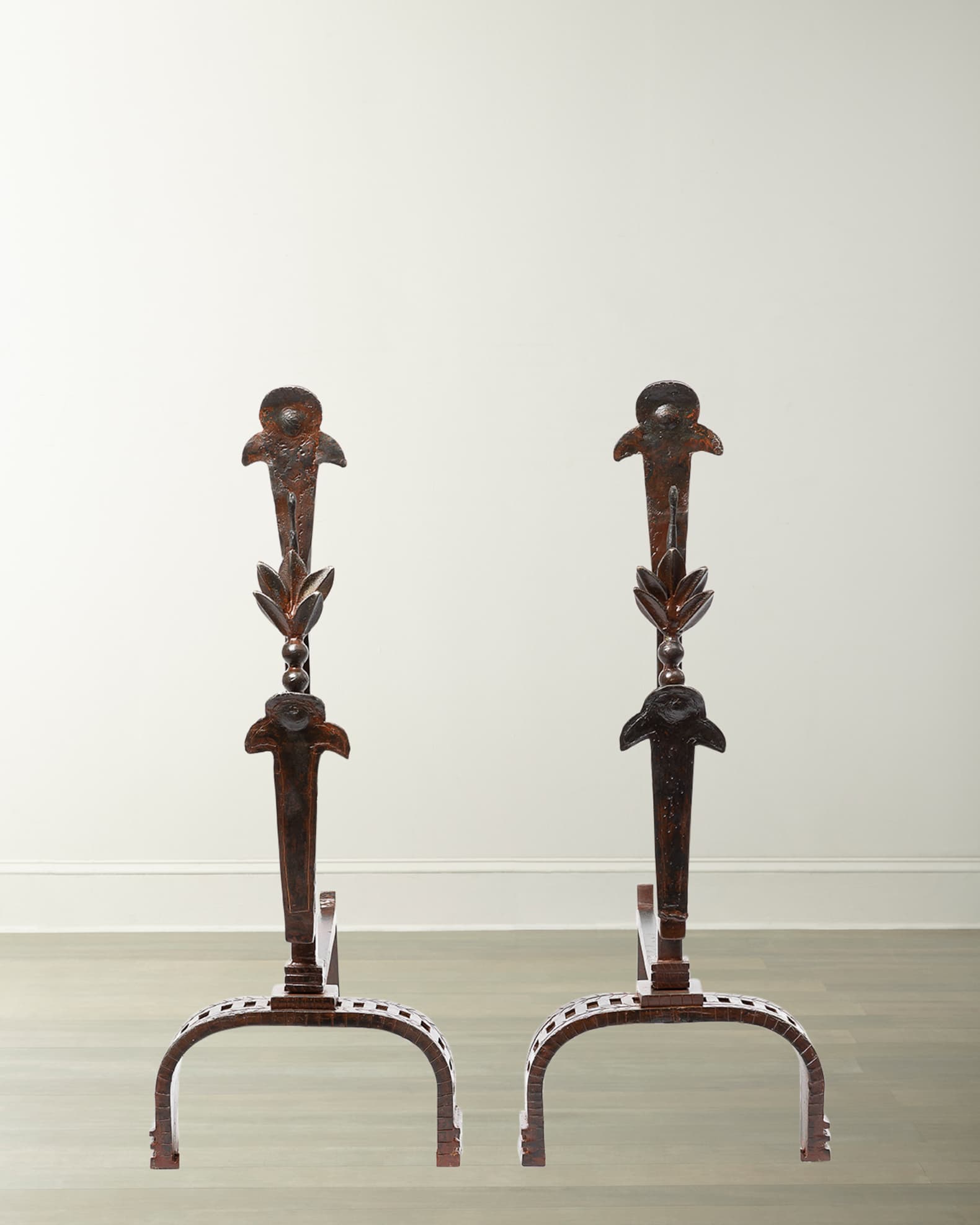 Jan Barboglio Maya Andirons, Set of 2