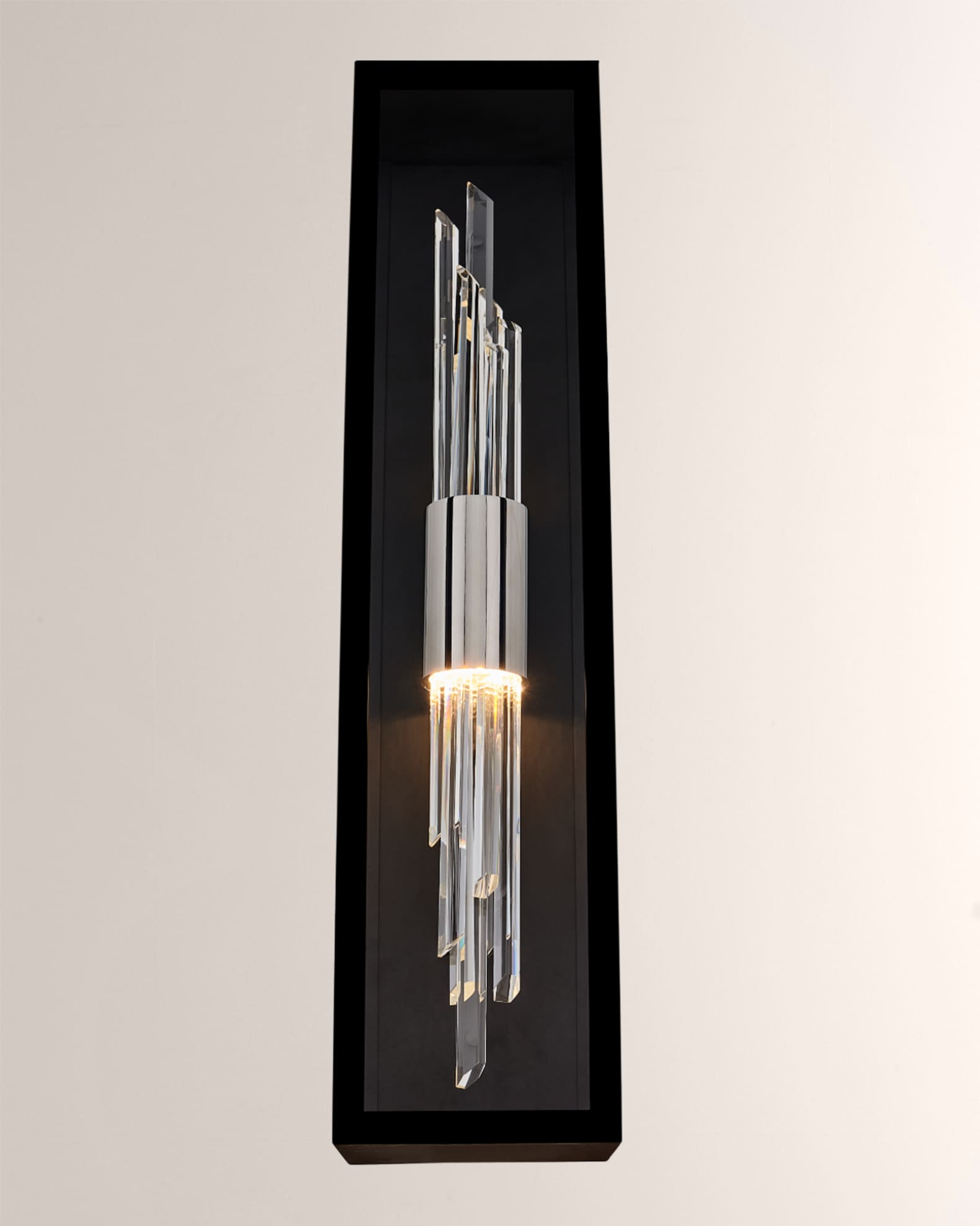 Chrome outdoor wall light top