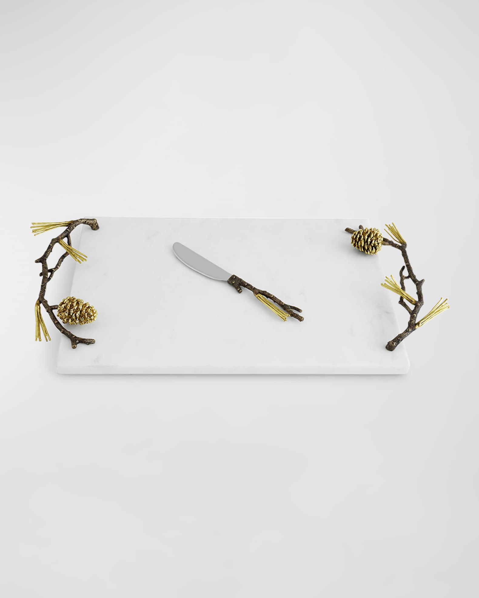 Michael Aram Pine Cone Cheeseboard with Knife 