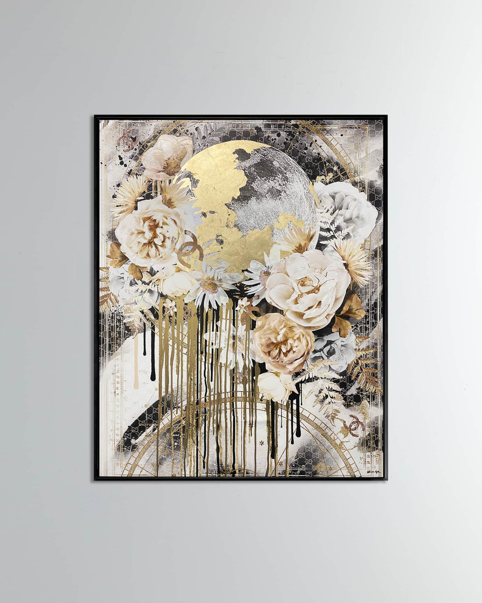 The Oliver Gal Artist Co. 'Celestial Floral' Hand-Embellished Giclee