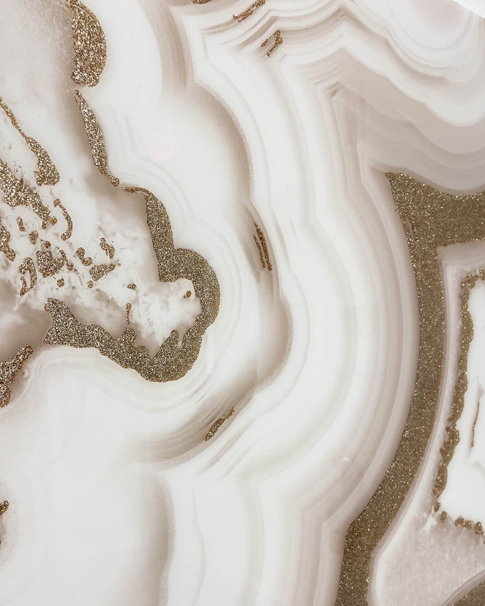 The Oliver Gal Artist Co. 'Ivory Agate Splendor' Hand-Embellished ...