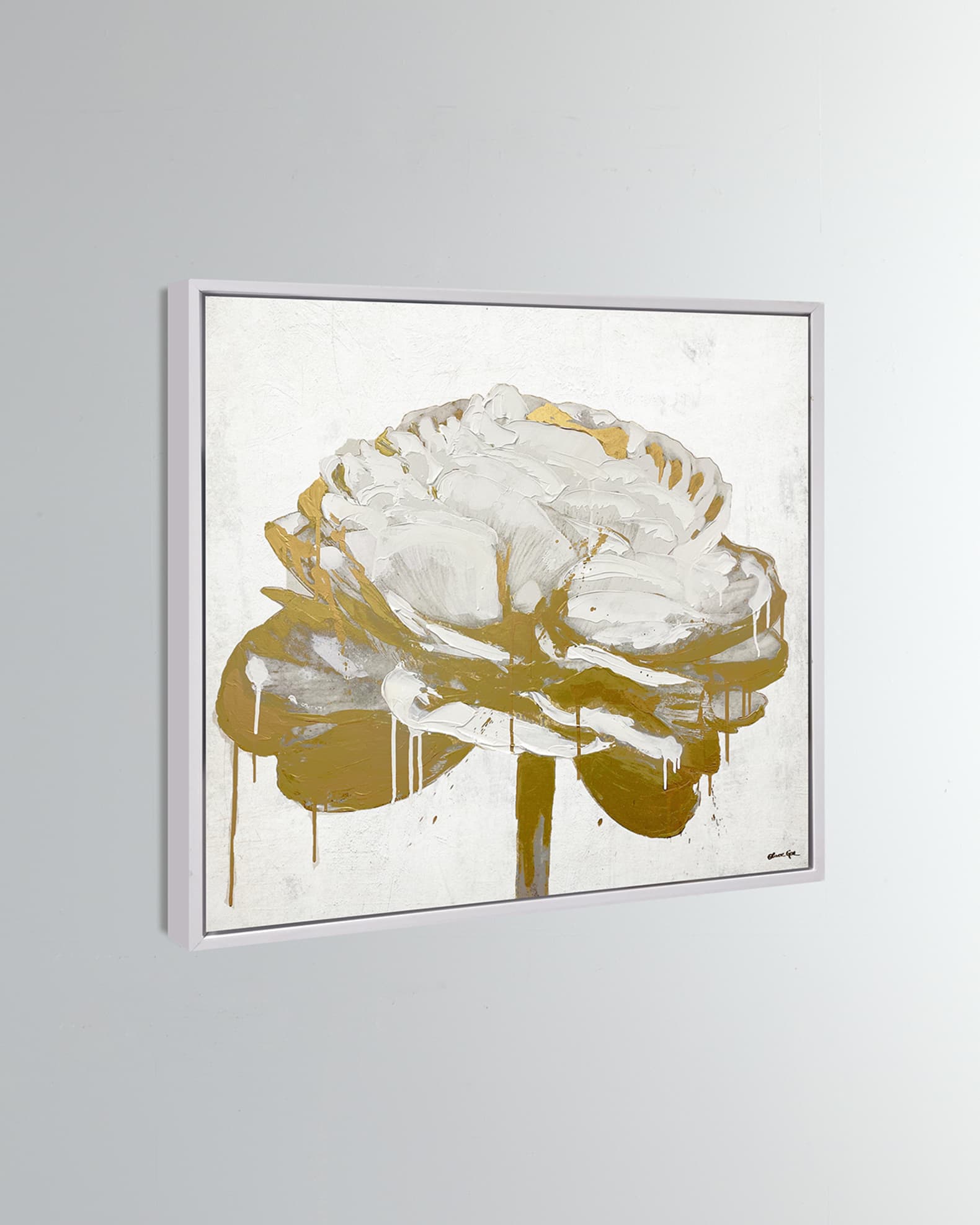 Tableau Toile Art Mural Botanique Oliver Gal Artist Co. Trèfle à Quatre Feuilles – 50x76cm Encadré
