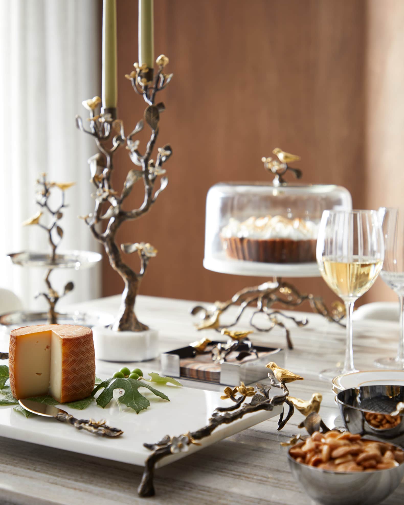 Michael Aram Lovebirds Cake Stand With Dome | Horchow