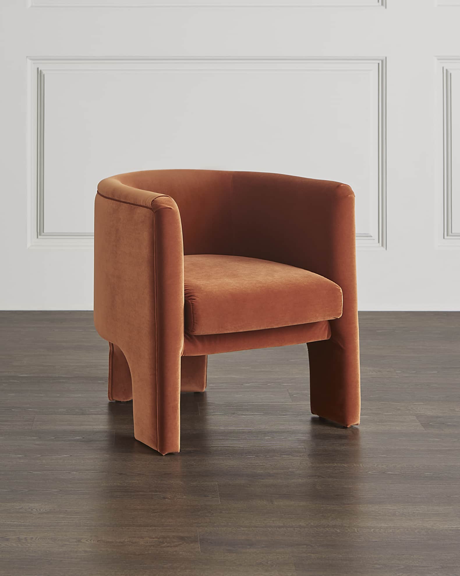 Velvet hotsell tripod chair