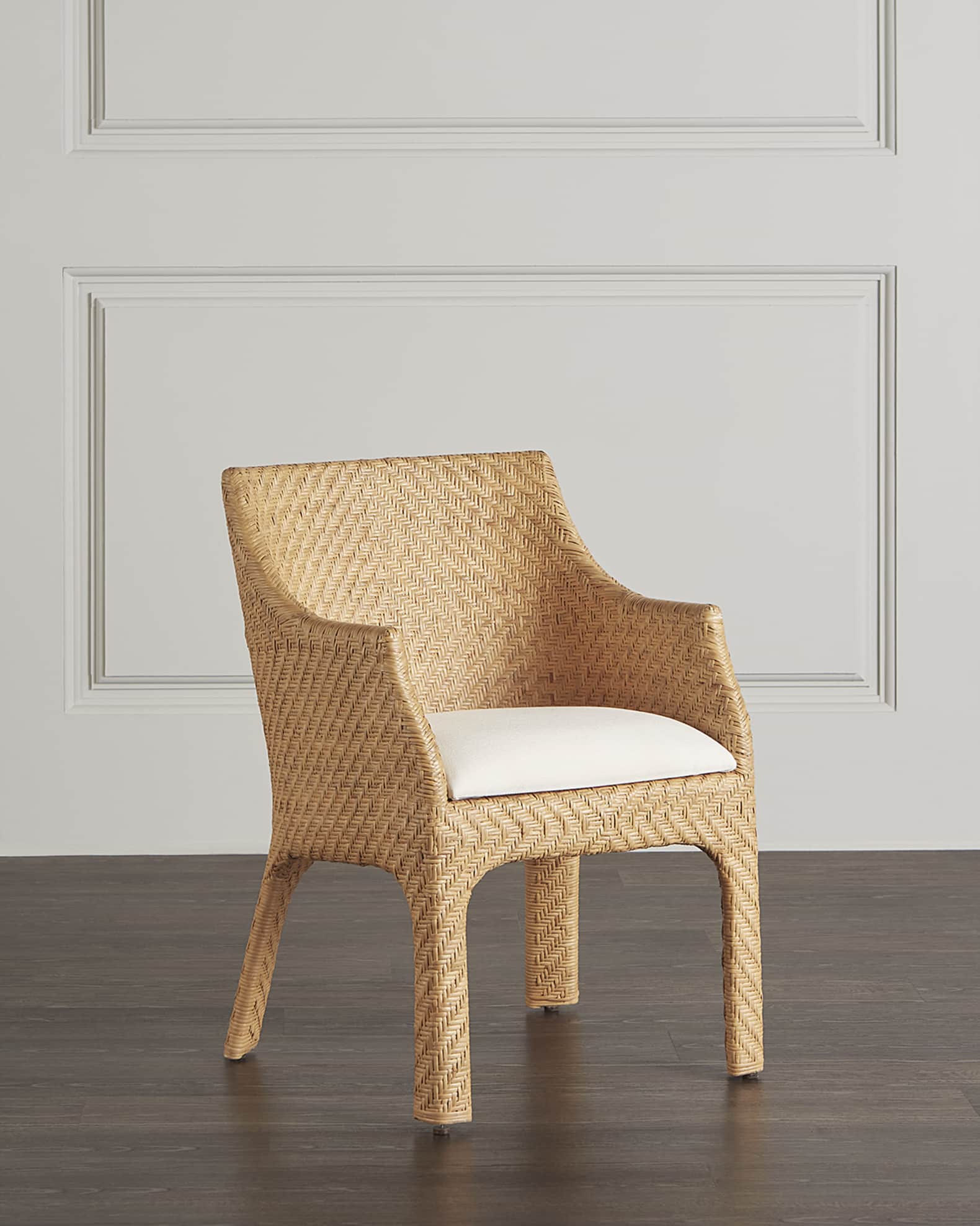 Worlds Away Laisse Rattan Arm Chair Horchow