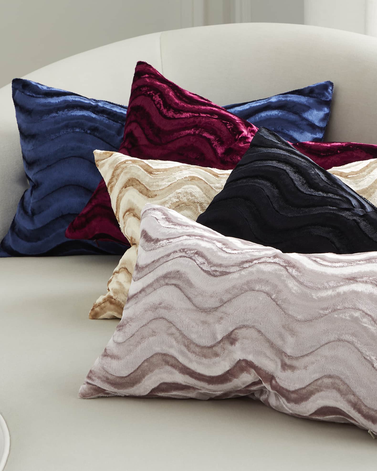 Velvet decorative pillows top