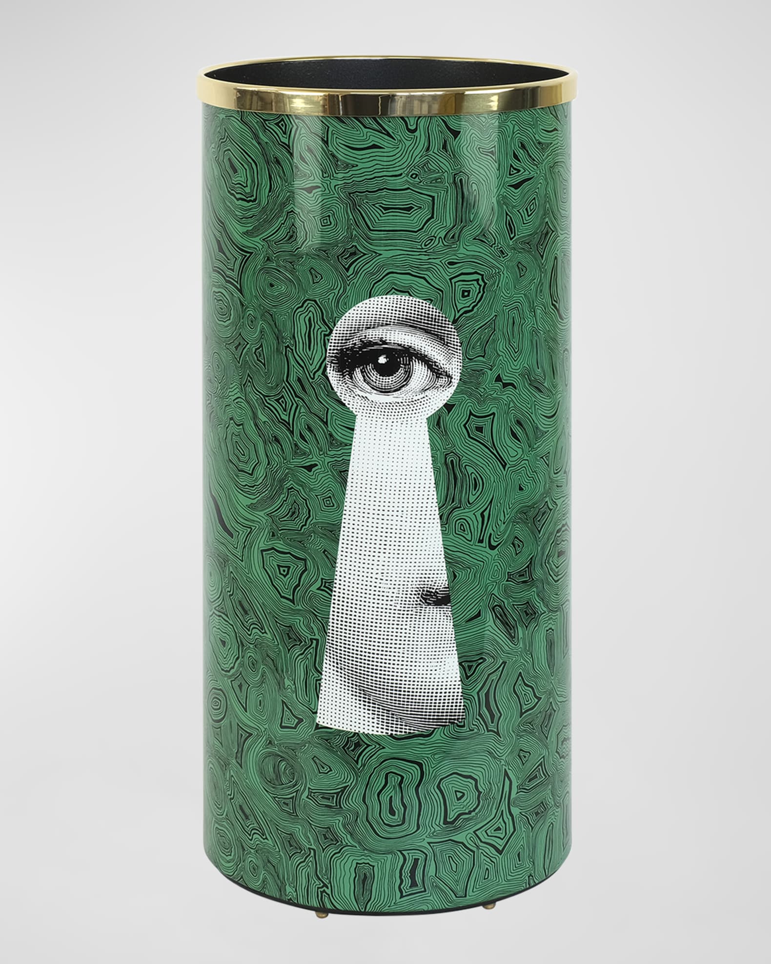 Fornasetti Serratura Malachite Umbrella Stand | Horchow