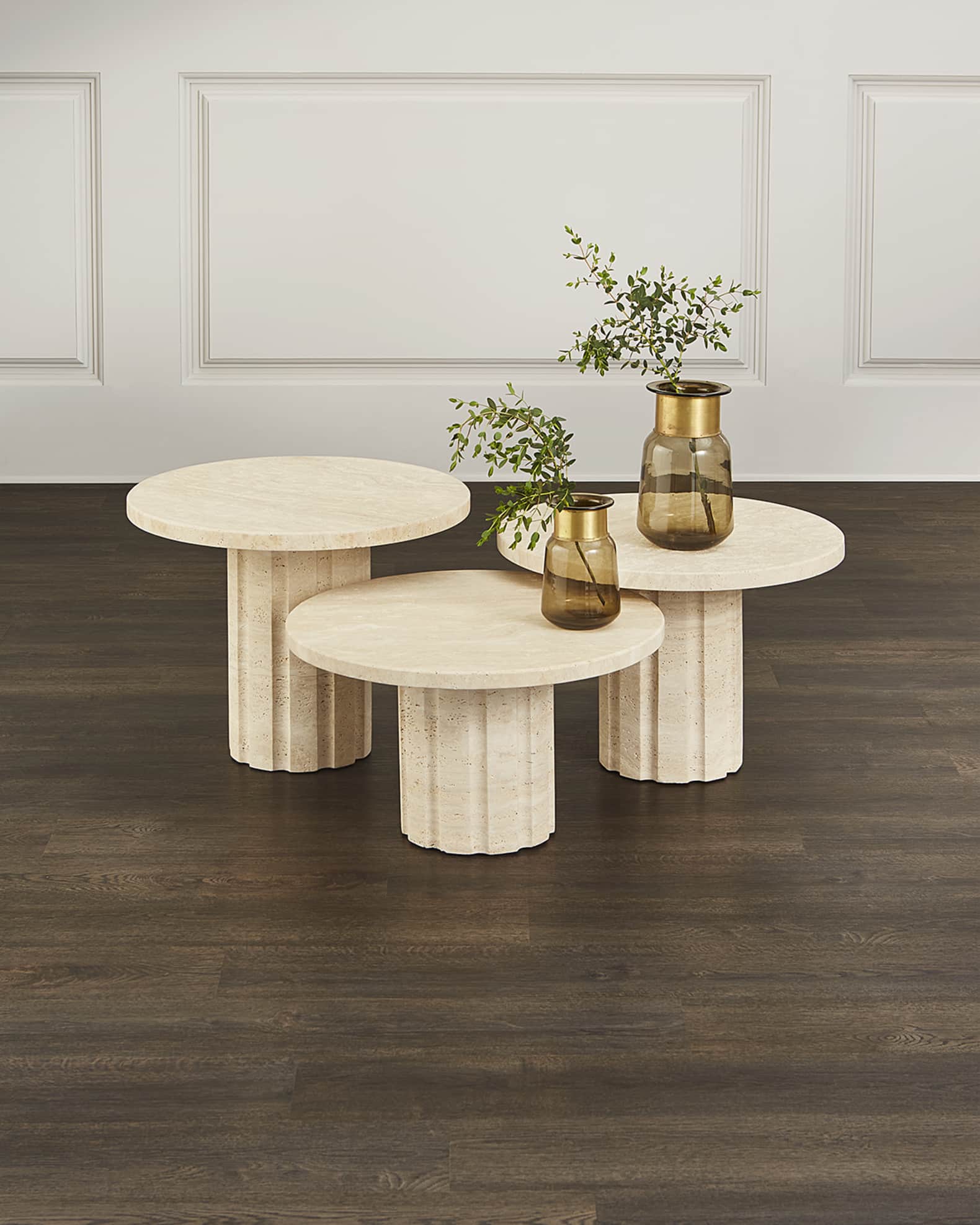 Interlude Home Amerigo Nesting Cocktail Tables, Set of 3