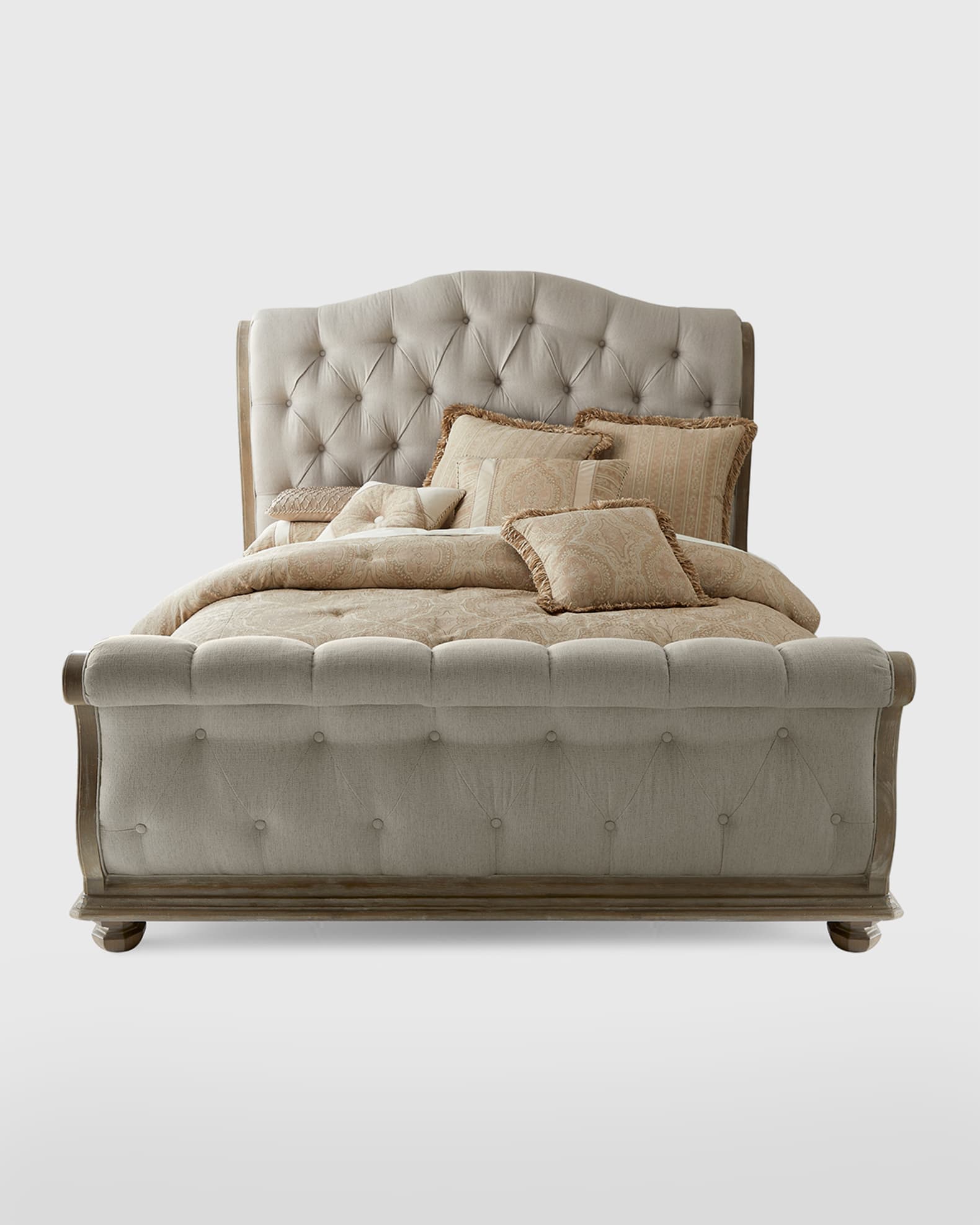 Queen Sleigh Bed Upholstery