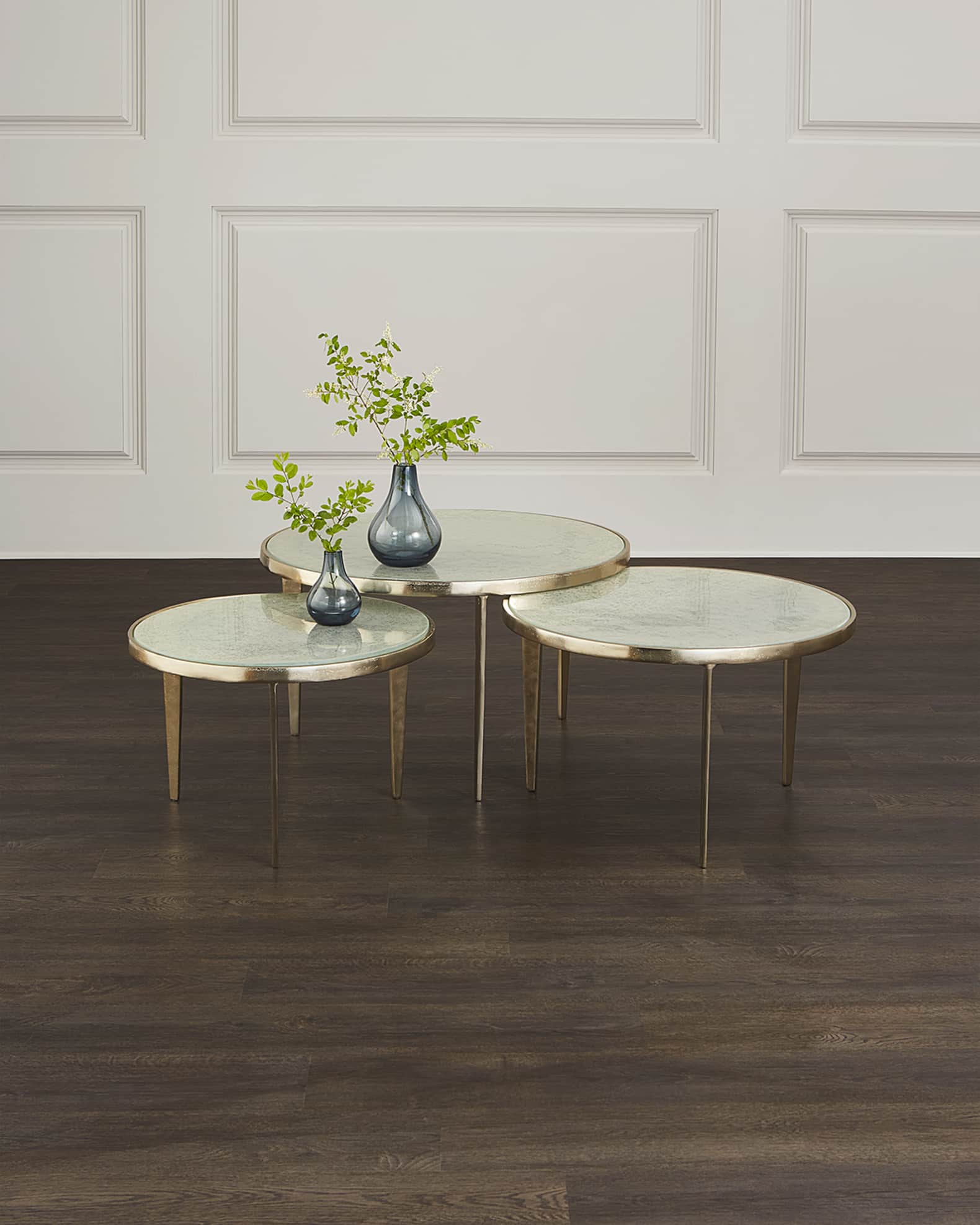 Interlude Home Jan Nesting Cocktail Tables, Champagne 