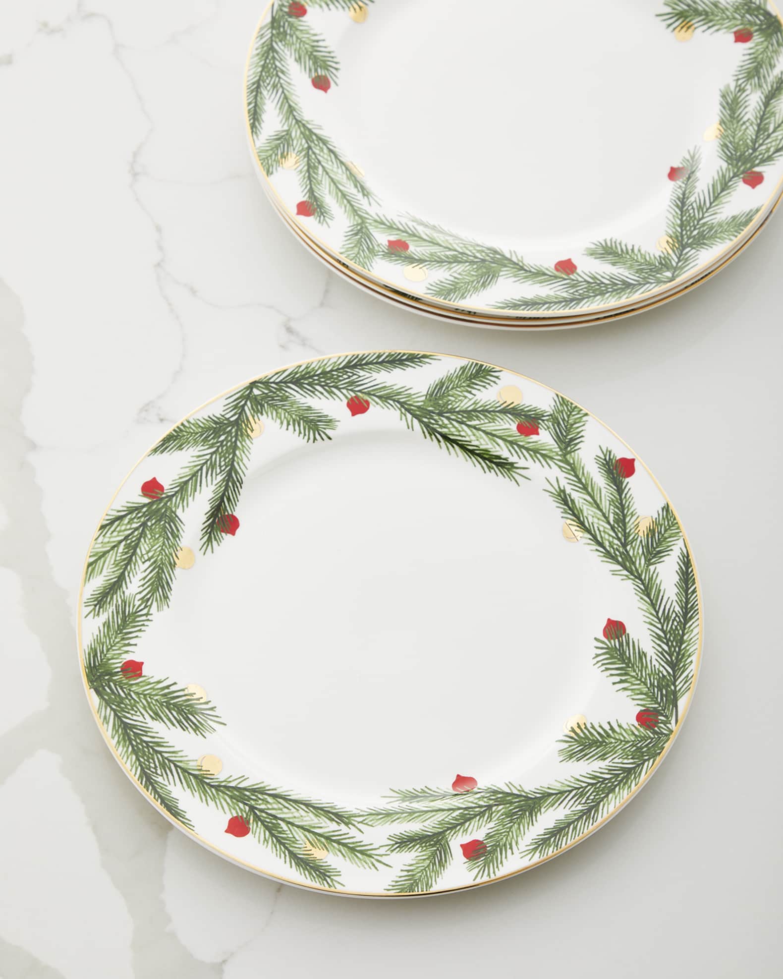Neiman Marcus Christmas Dinner Plates Set of 4 Horchow