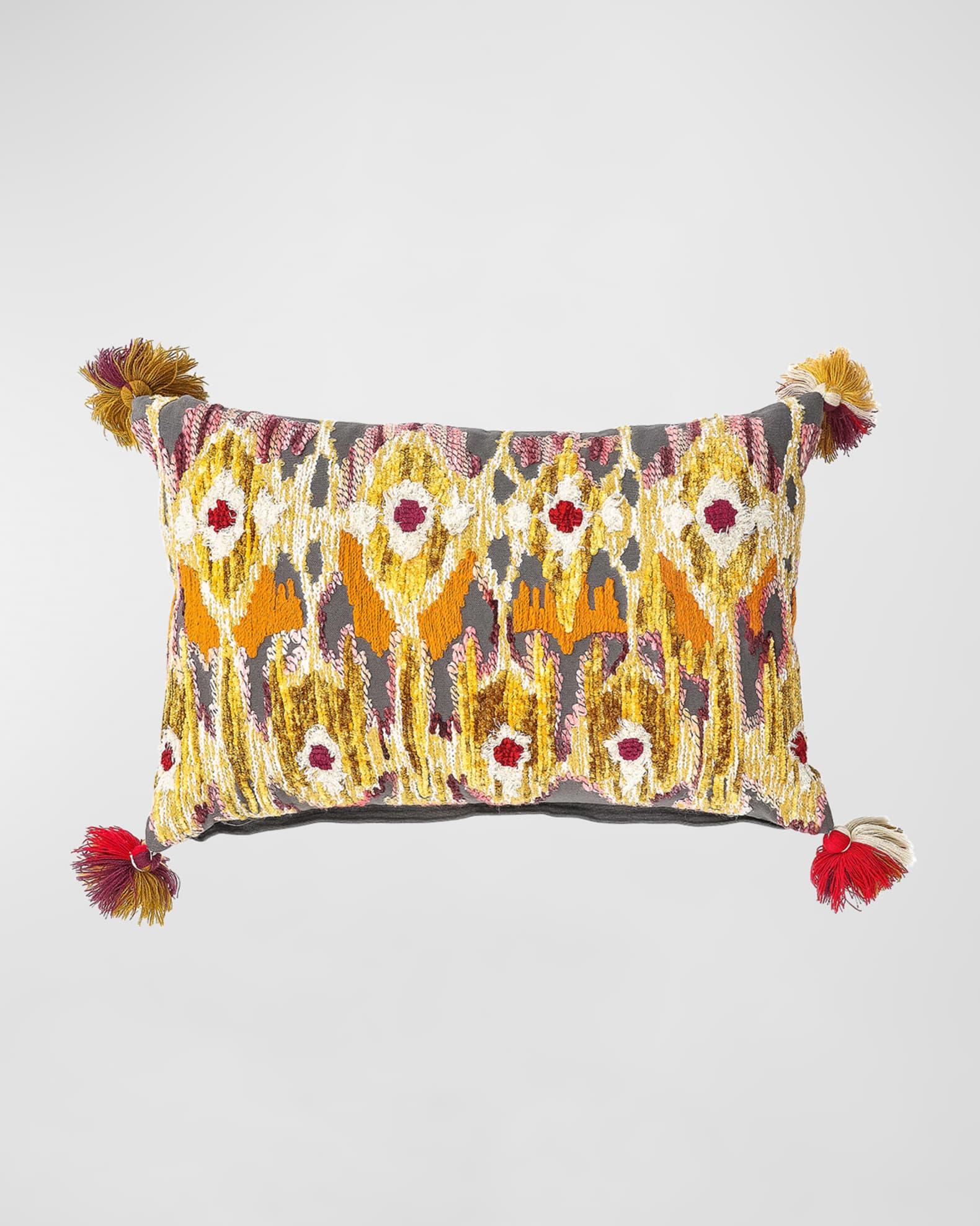 MacKenzieChilds Cobblestone Peacock Eye Lumbar Pillow Horchow