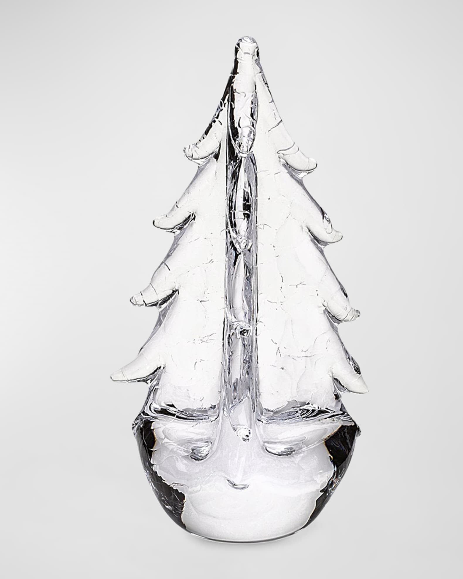 Simon Pearce Vermont Crackle Evergreen Tree in Gift Box, 8"