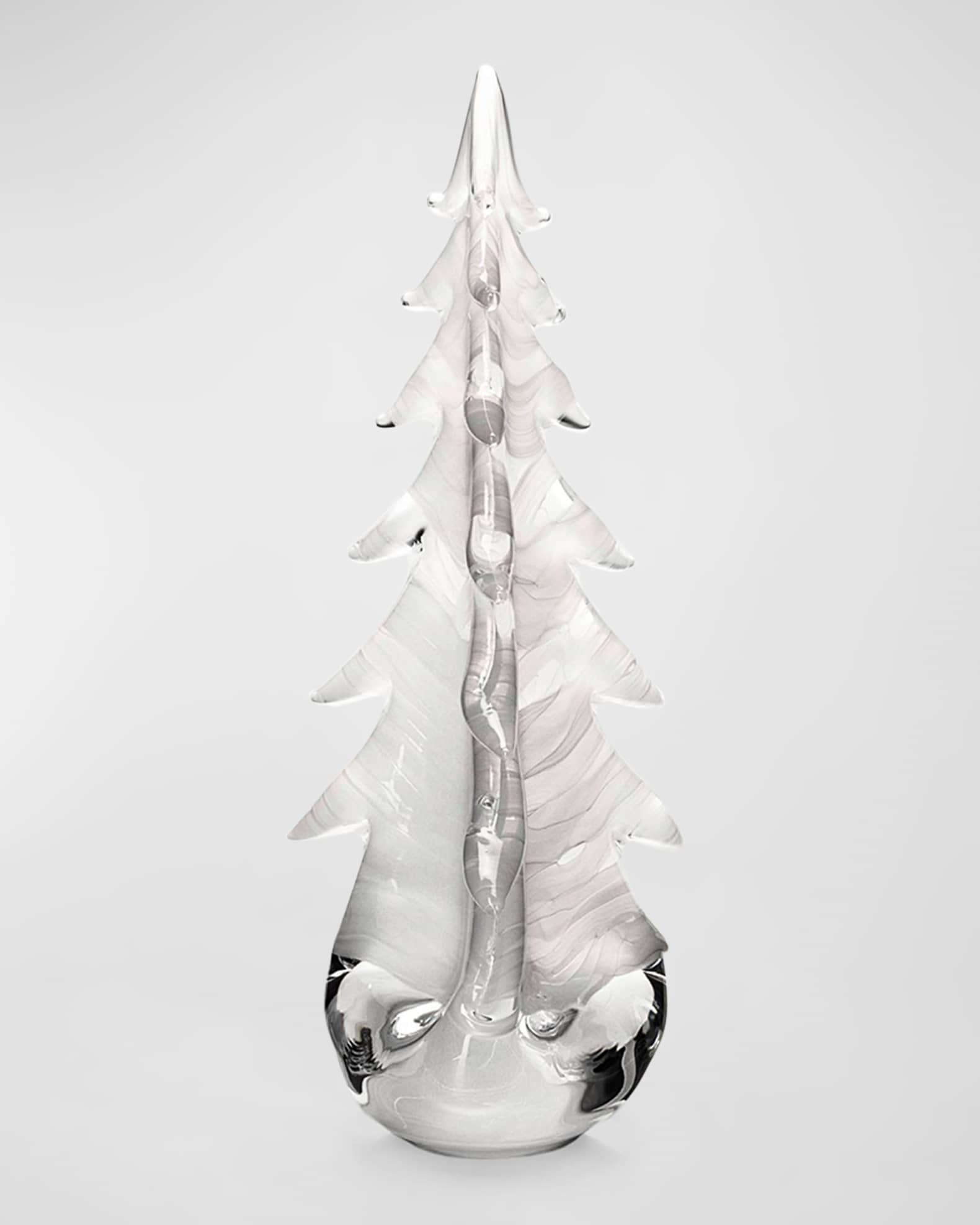 Simon Pearce Vermont Snowdrift Evergreen Tree in Gift Box, 14"