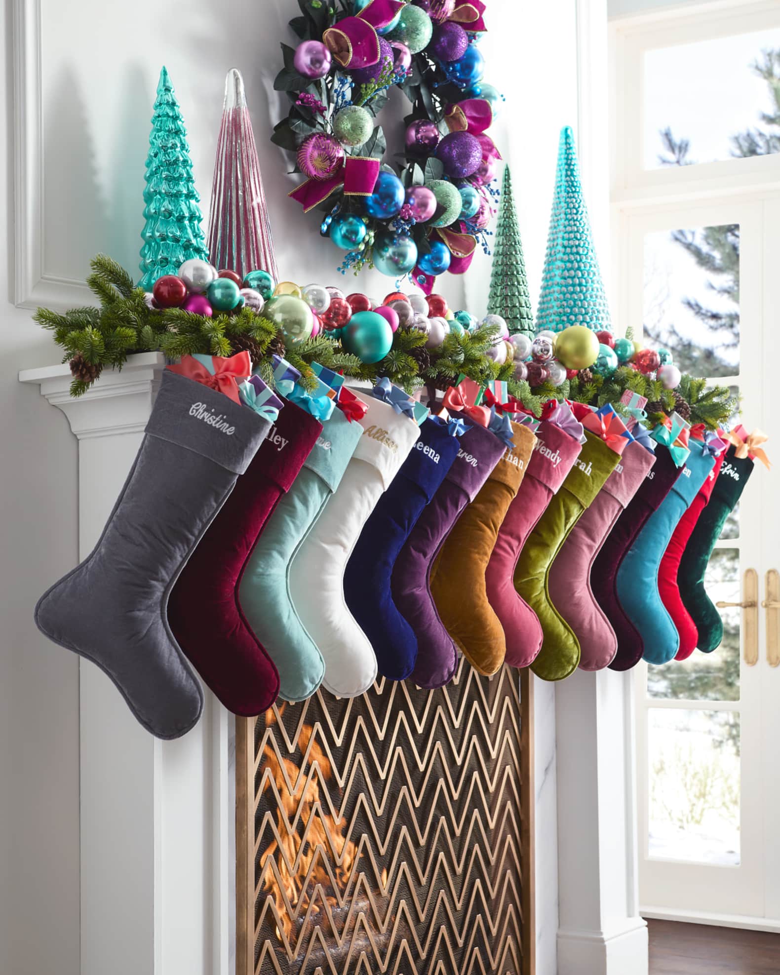D. Stevens Personalized Velvet Christmas Stocking | Horchow